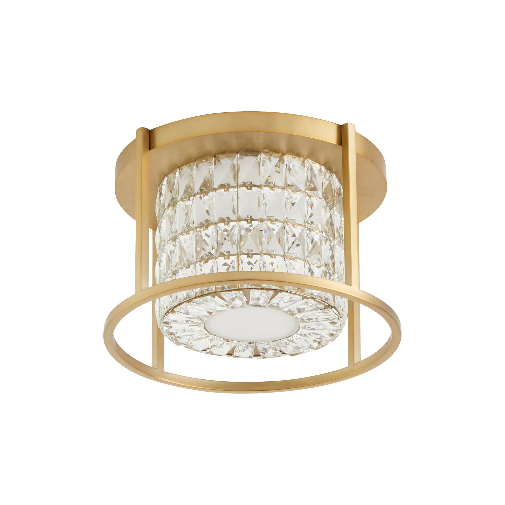Oxygen by Quorum ELAN 3-675-40 Flush Mount - Aged Brass
