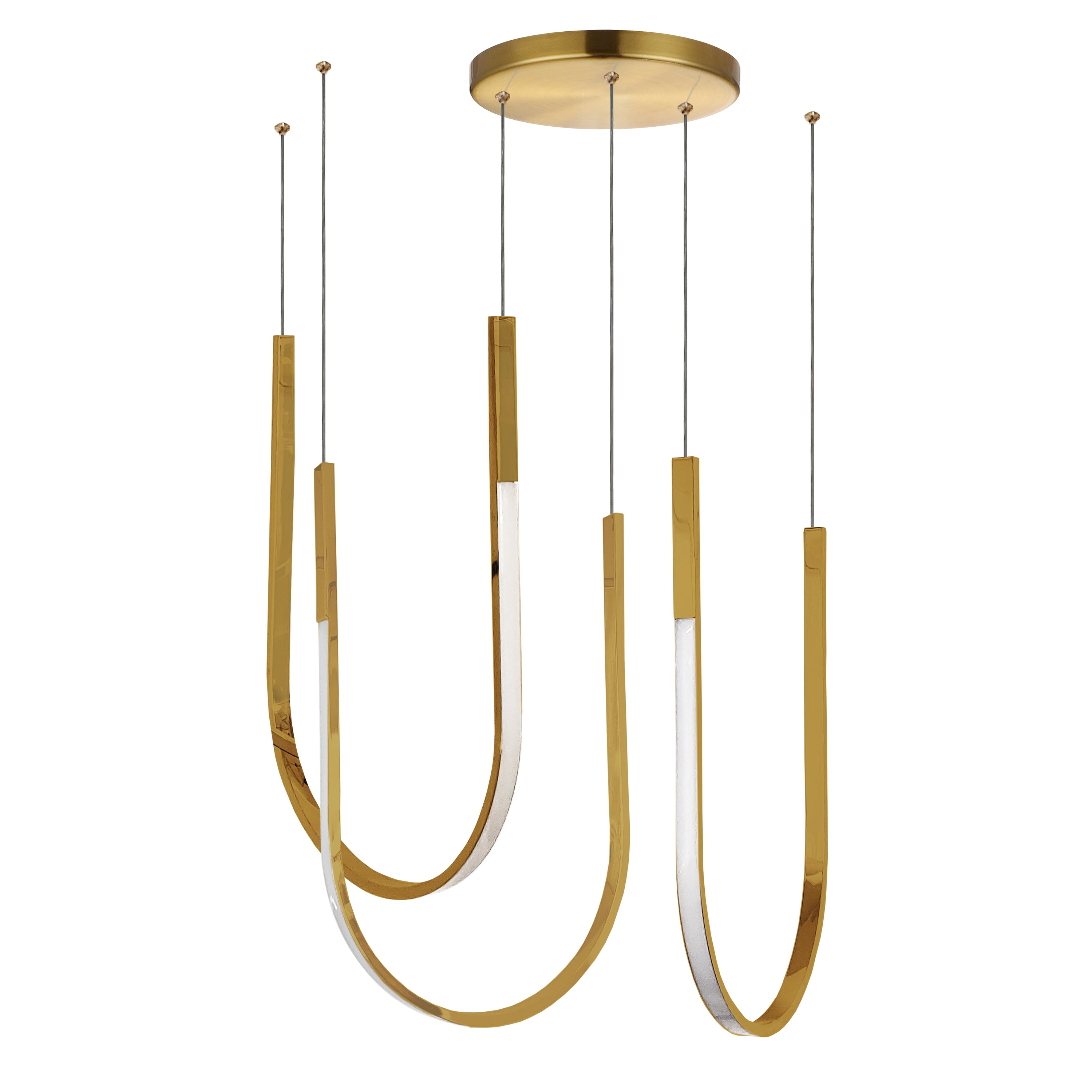 Dainolite PCR-2754LEDHP-AGB 54W Horizontal Pendant Aged Brass with White Silicone Diffuser