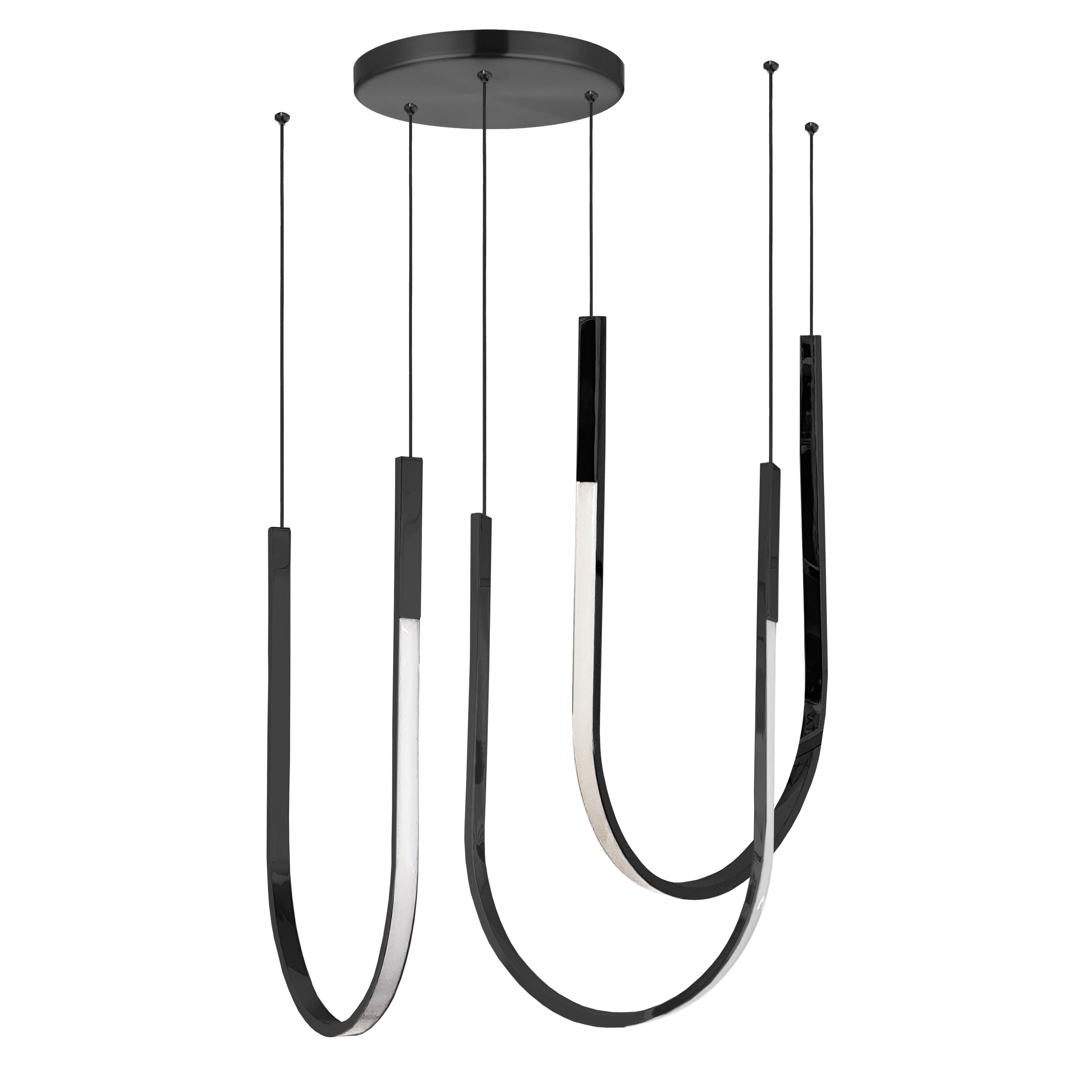 Dainolite PCR-2754LEDHP-MB 54W Horizontal Pendant Matte Black with White Silicone Diffuser