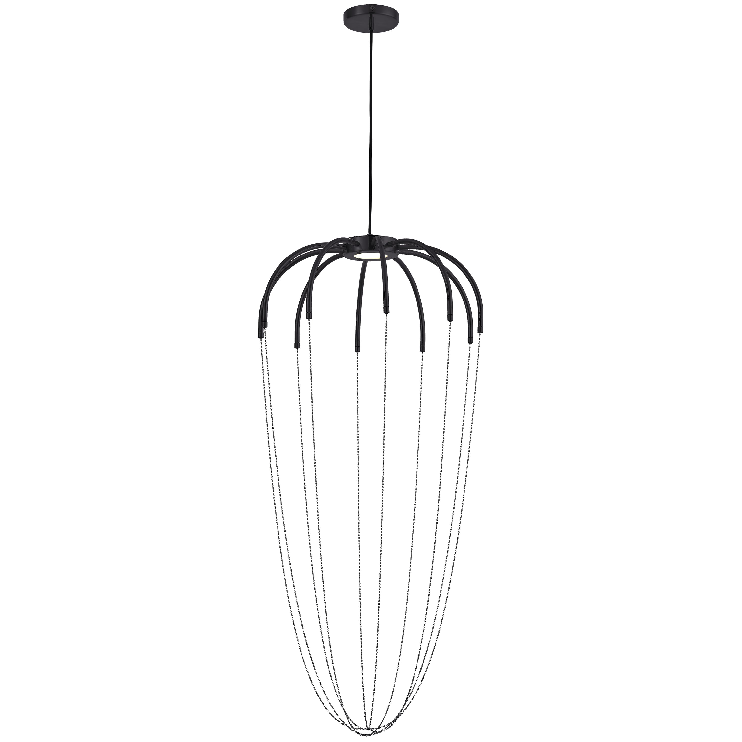 Dainolite PEA-2020LEDP-MB 20W Pendant Matte Black with Hanging Chain