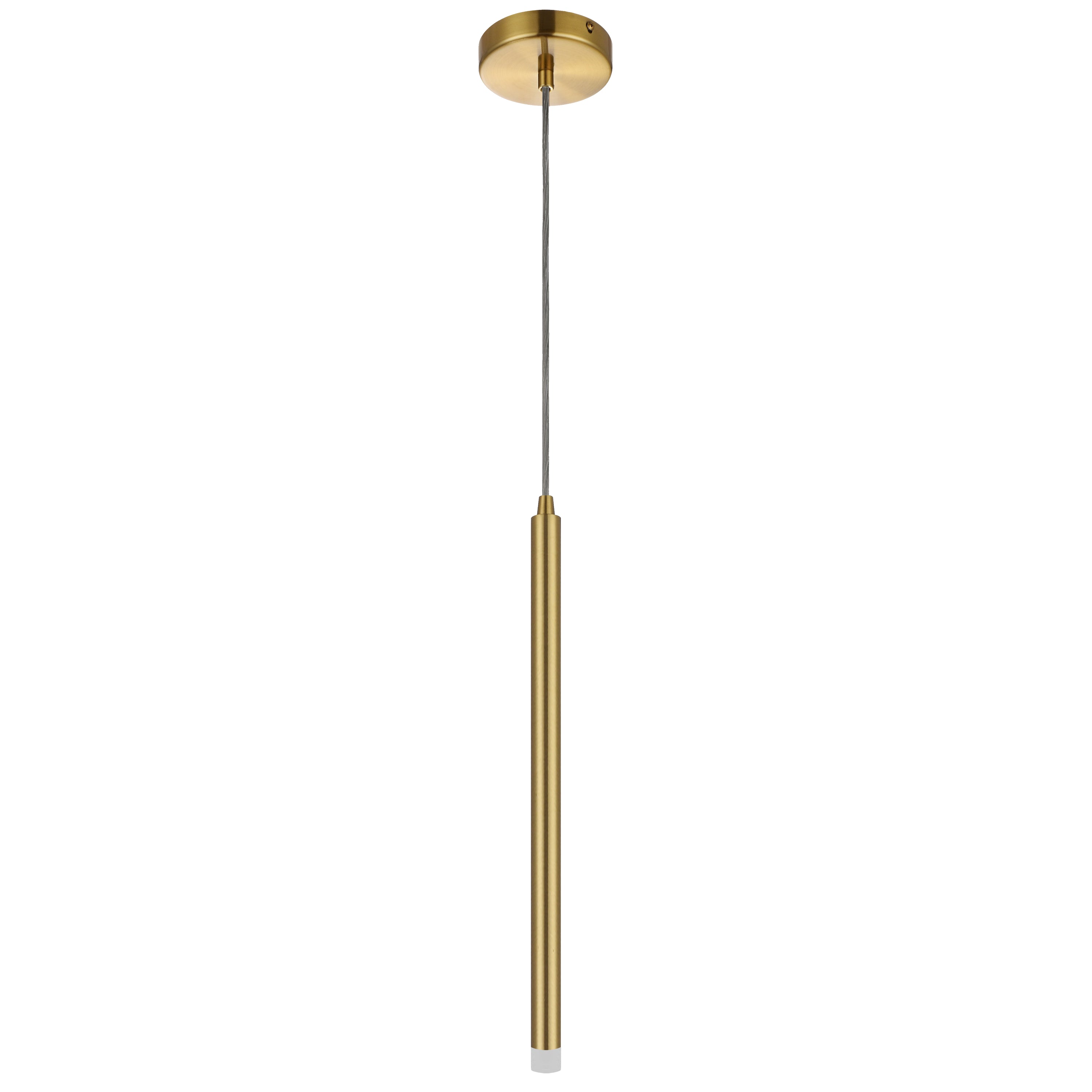 Dainolite SNY-183LEDP-AGB 3W Pendant Aged Brass with Frosted Acrylic Diffuser