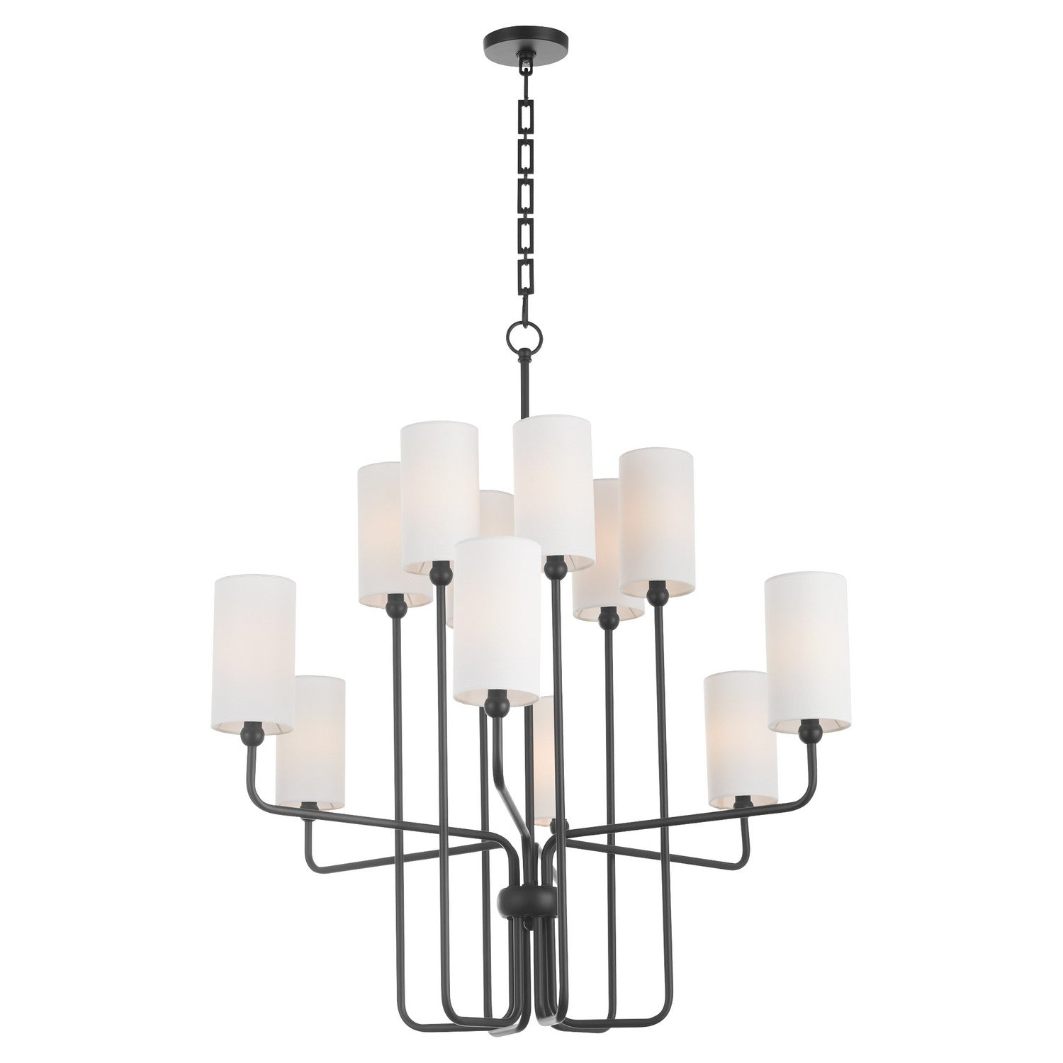 Quorum CHARLOTTE 698-12-59 Chandelier Transitional - Matte Black