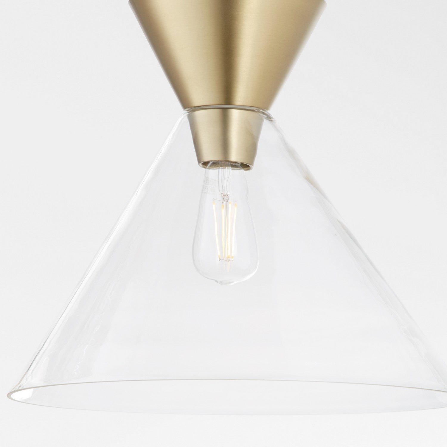 Quorum Beldar 8119-280 Pendant - Aged Brass W/ Clear Glass