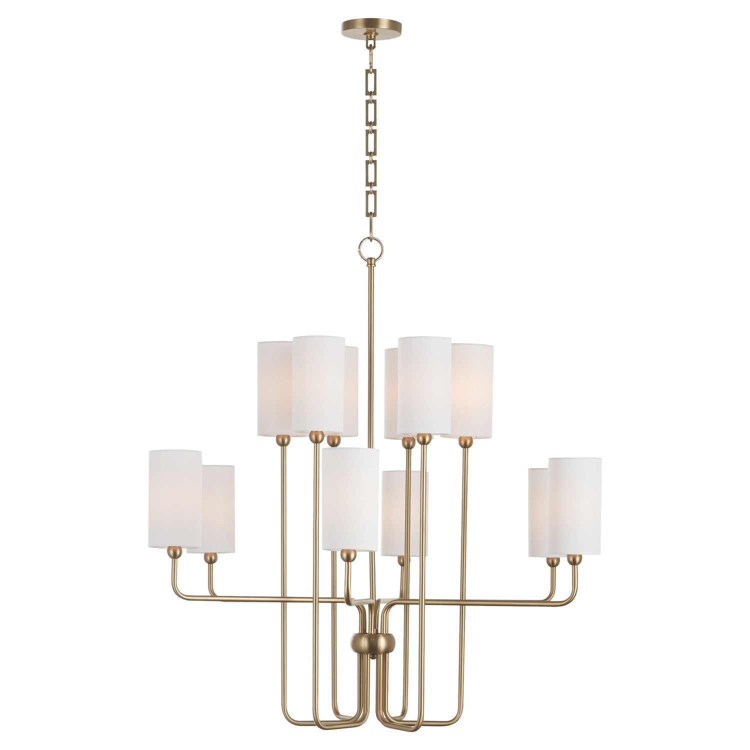 Quorum CHARLOTTE 698-12-80 Chandelier Transitional - Aged Brass