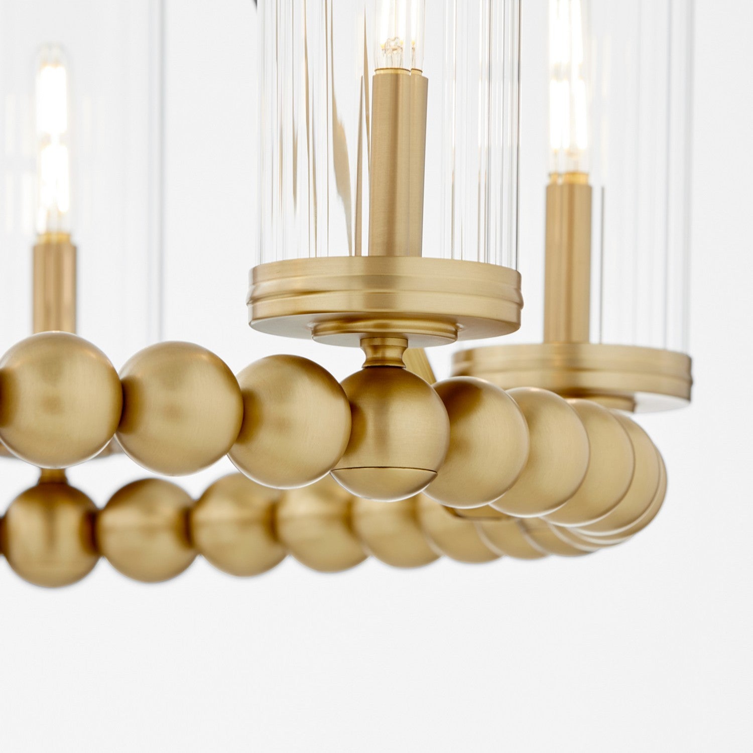 Quorum Lee Boulevard 661-6-80 Chandelier - Aged Brass