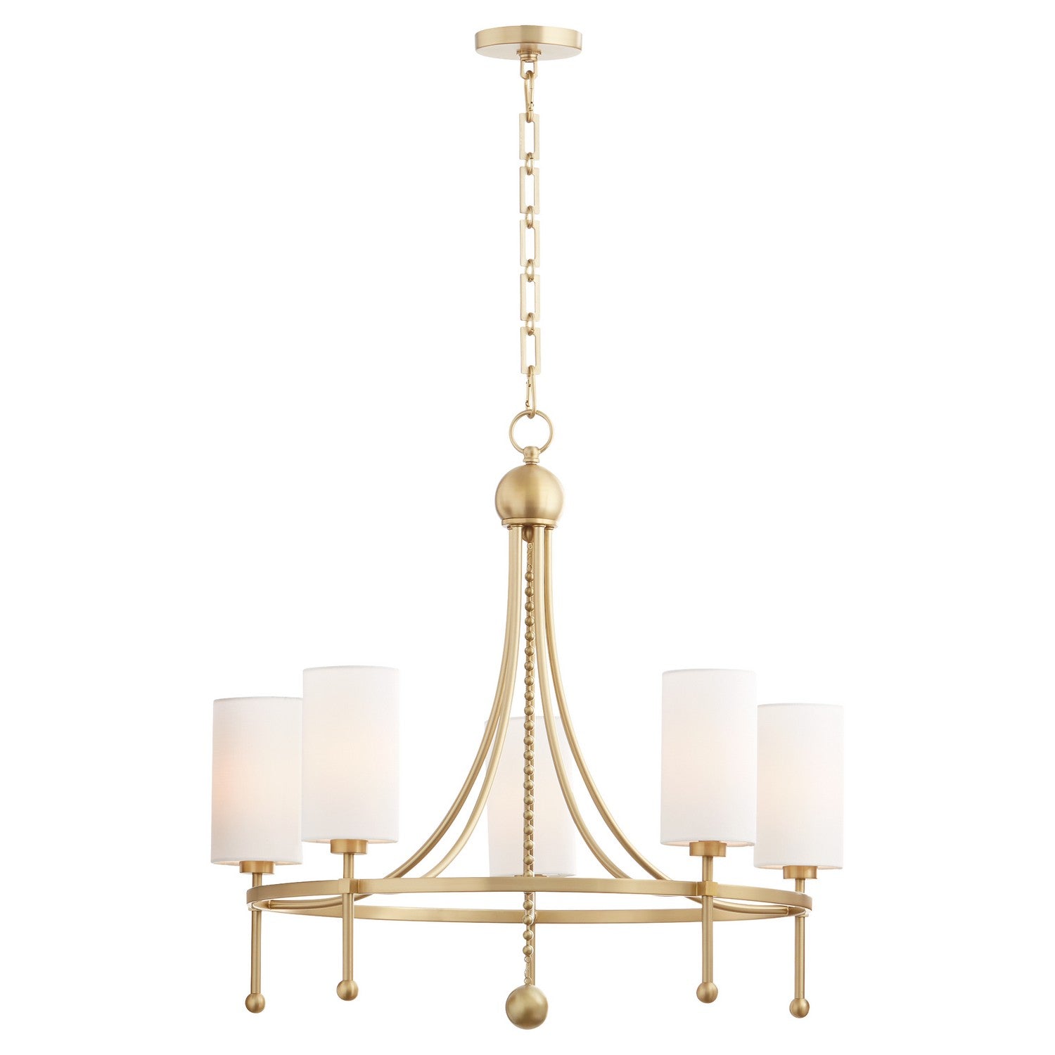 Quorum Lee Boulevard 664-5-80 Chandelier - Aged Brass