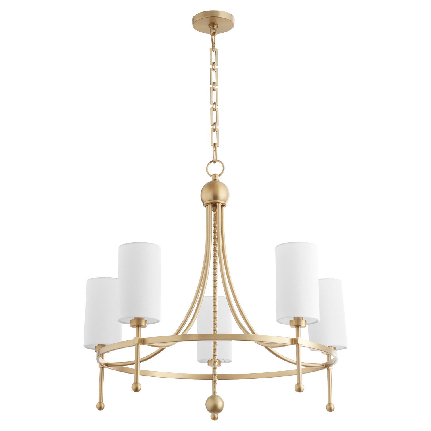 Quorum Lee Boulevard 664-5-80 Chandelier - Aged Brass