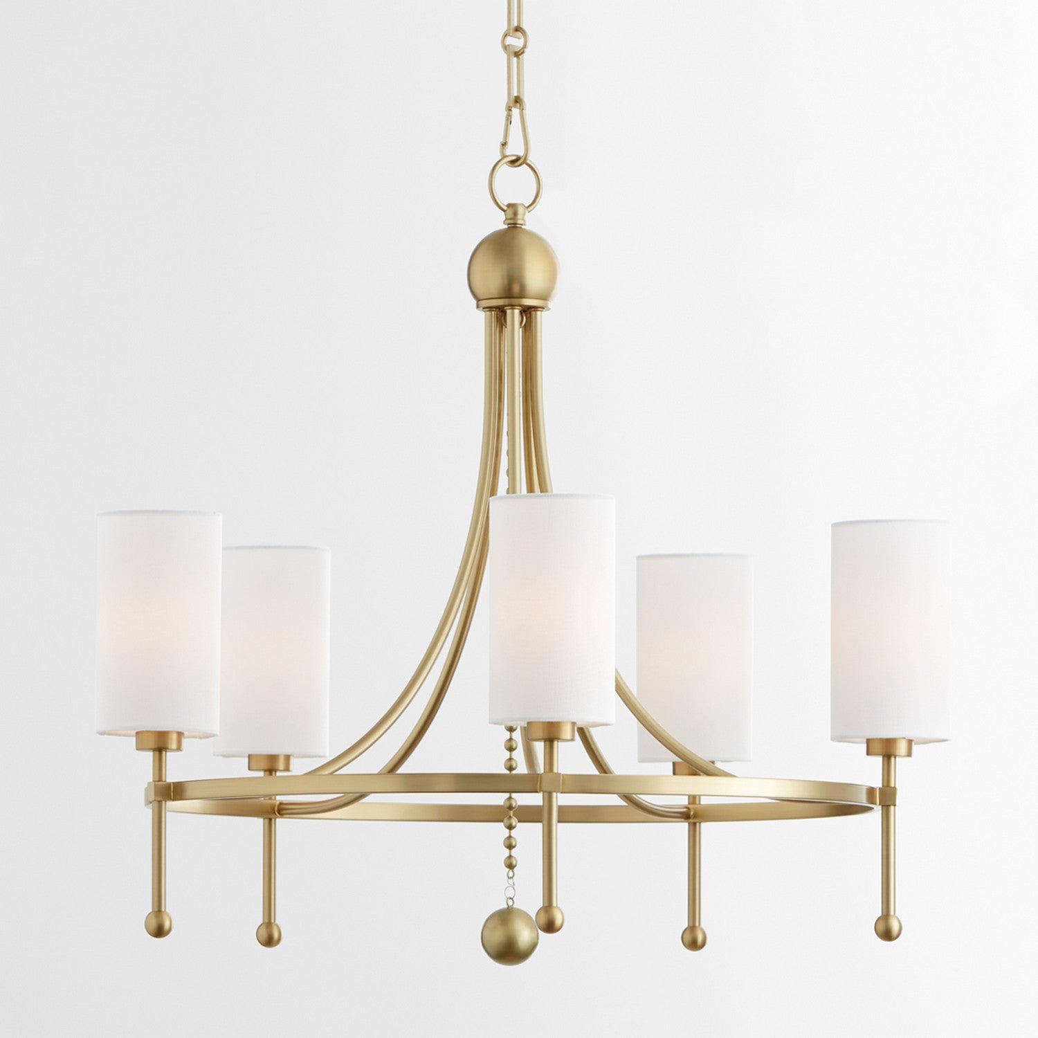 Quorum Lee Boulevard 664-5-80 Chandelier - Aged Brass