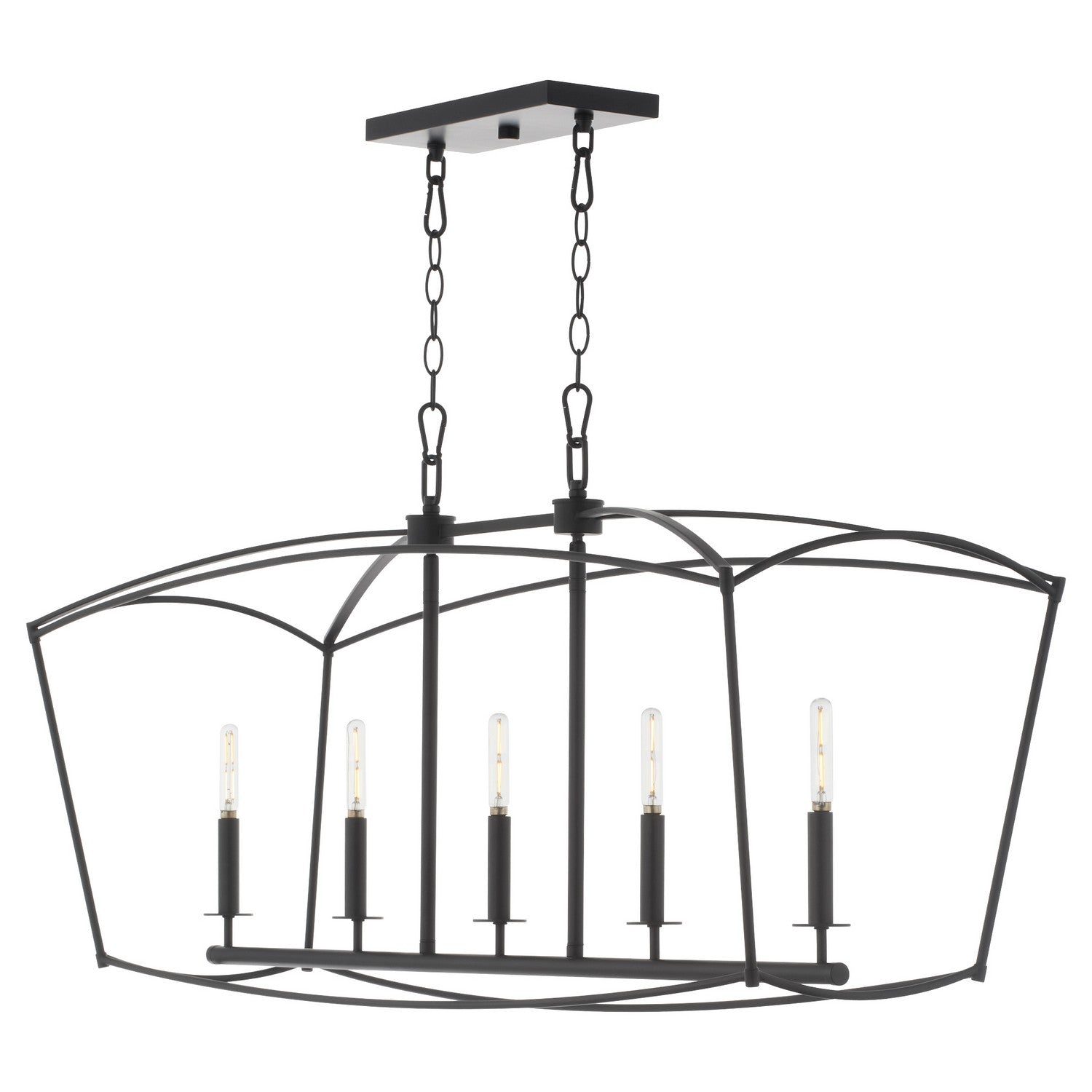 Quorum Mantle 6512-5-59 Chandelier - Matte Black