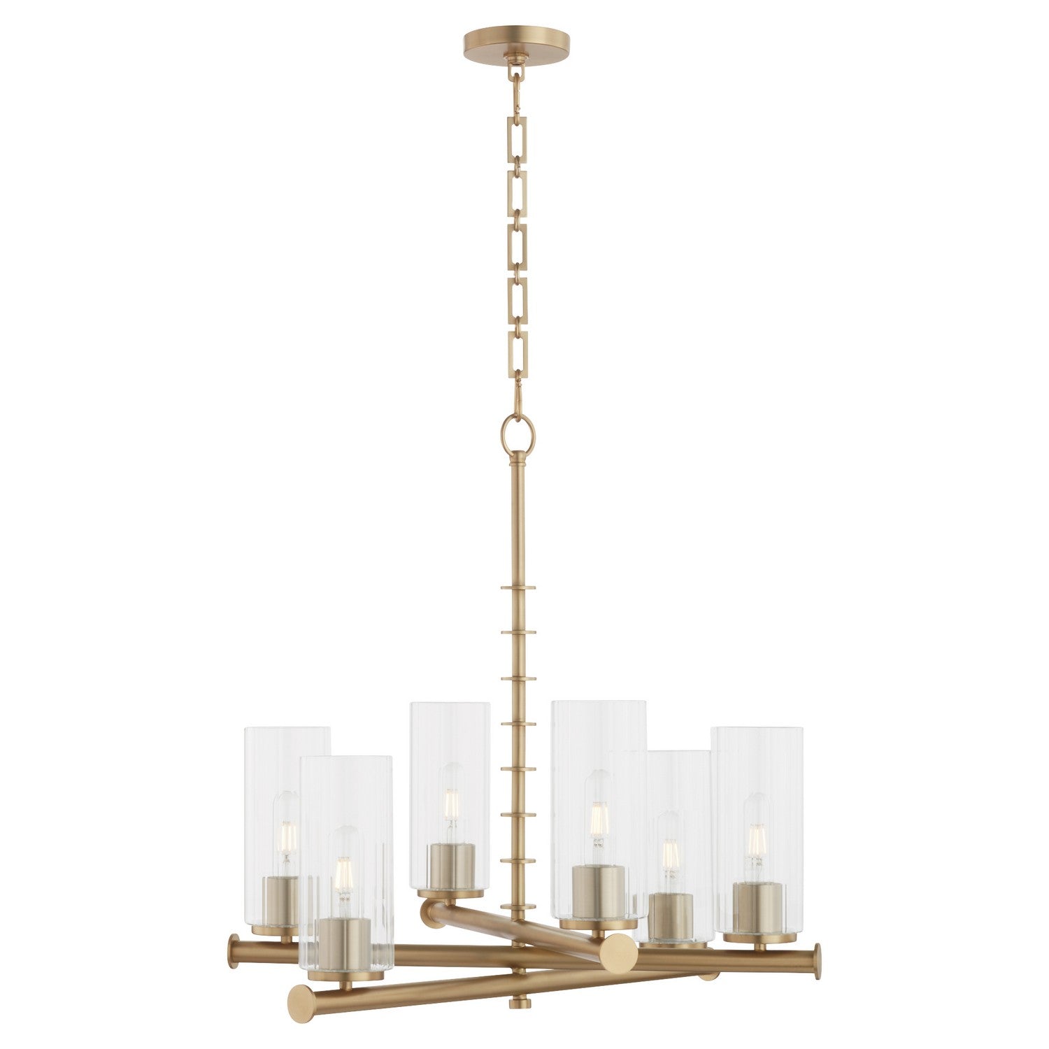 Quorum Juniper 641-6-80 Chandelier - Aged Brass