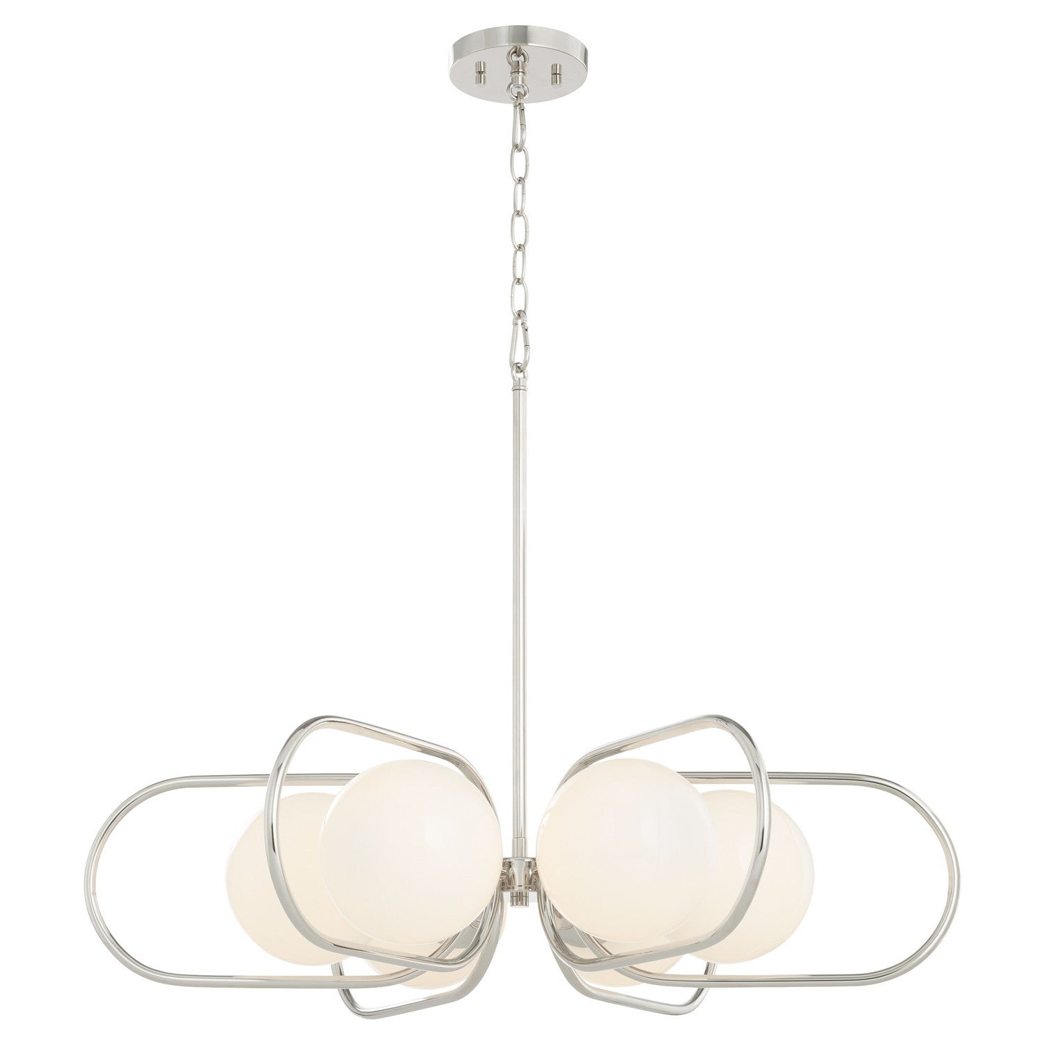 Quorum Belmont 6137-6-62 Chandelier - Polished Nickel
