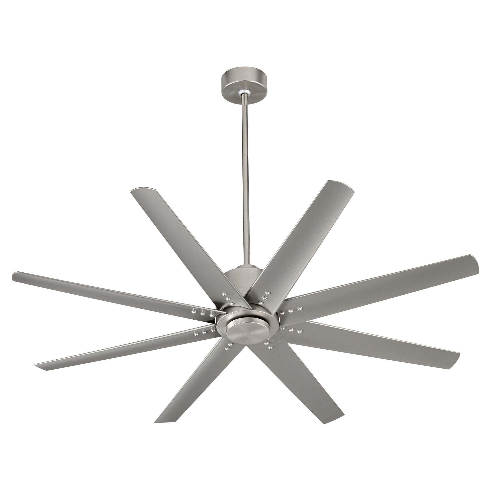 Oxygen by Quorum FLEET 3-112-24 Ceiling Fan with Remote 56 inch 8 Blade - Satin Nickel, Silver