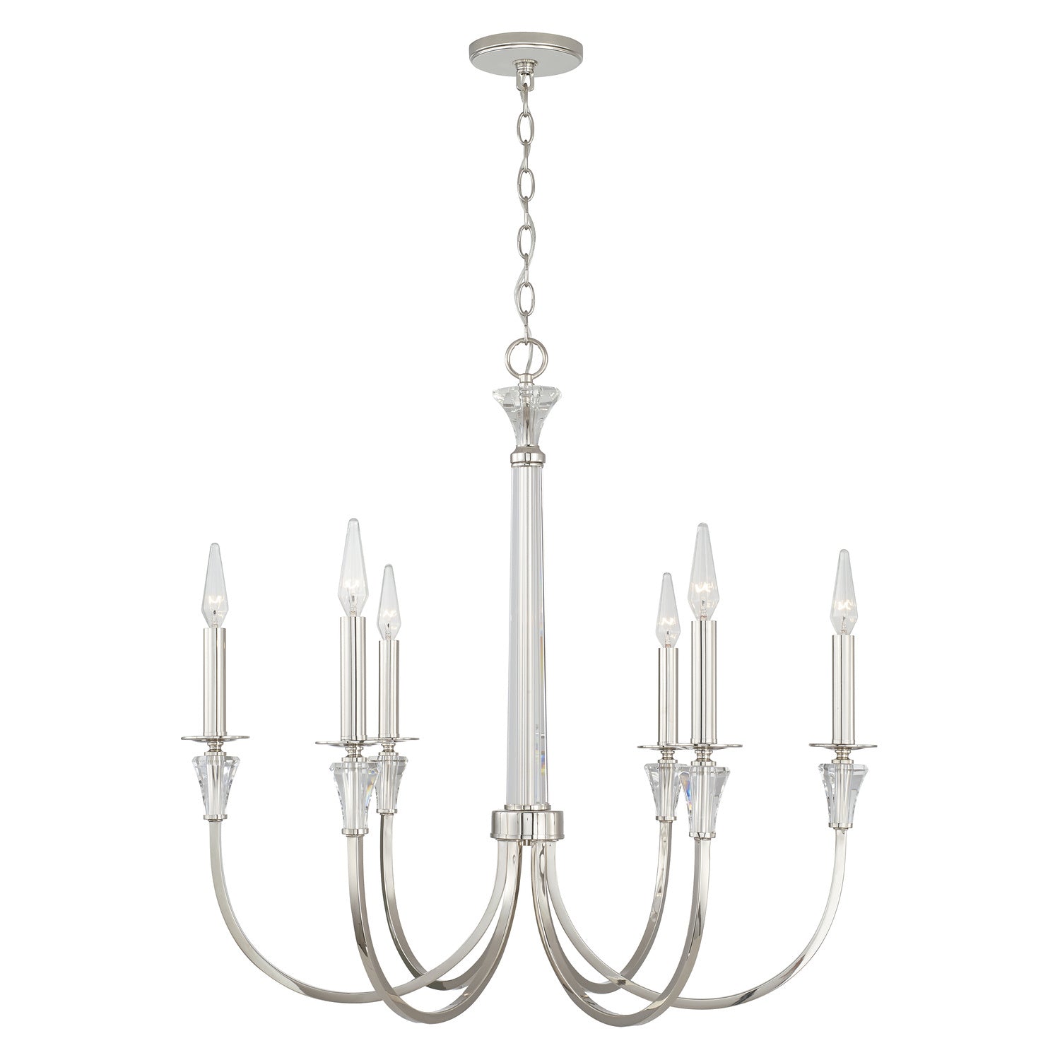 Capital Laurent 441861PN Chandelier Light - Polished Nickel