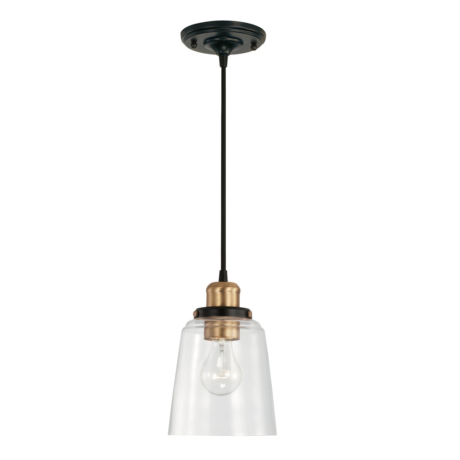 Capital Fallon 3718AB-135 Pendant Light - Aged Brass and Black