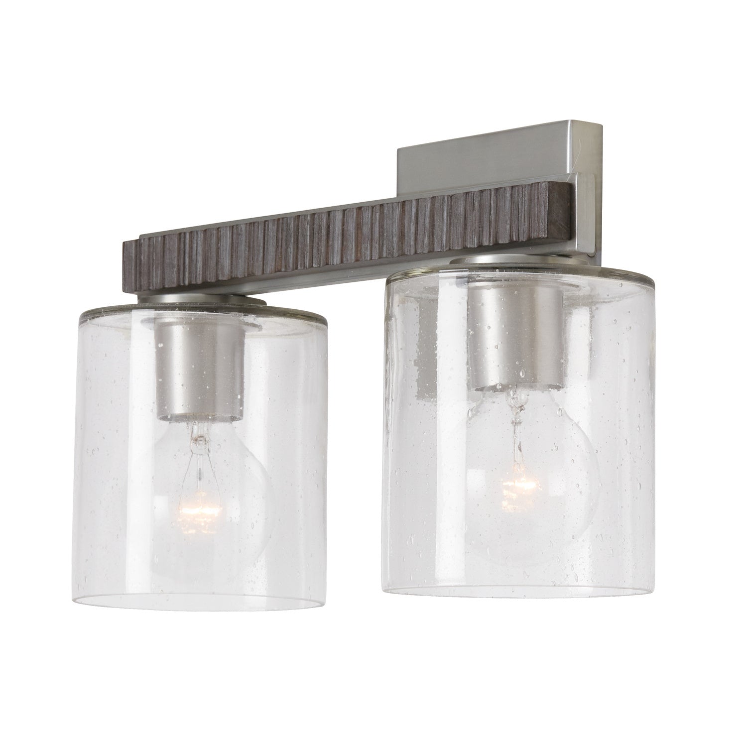 Capital Sawyer 146121CM-531 Bath Vanity Light 15 in. wide - Carbon Grey and Matte Nickel