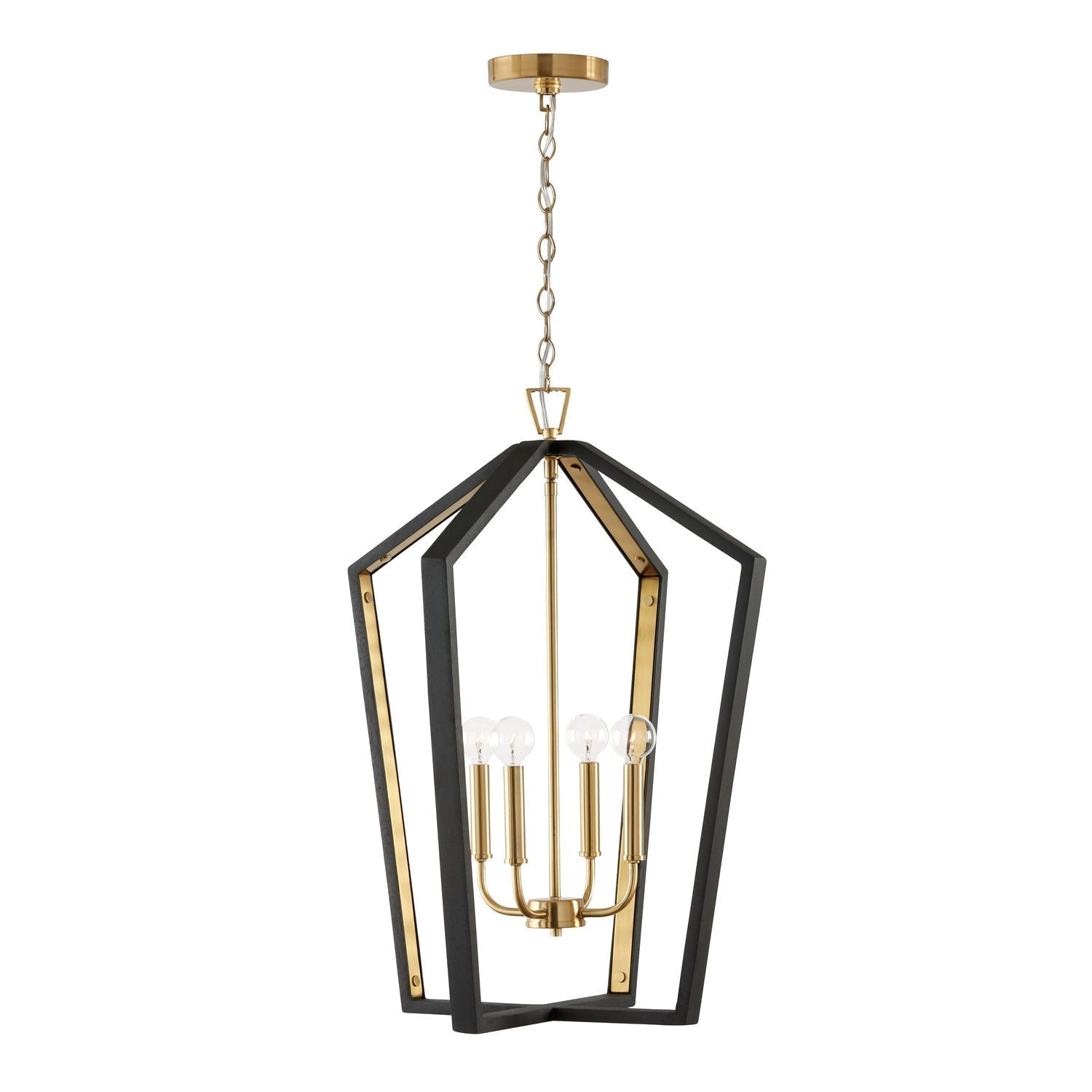 Capital Maren 344541KM Pendant Light - Flat Black and Matte Brass