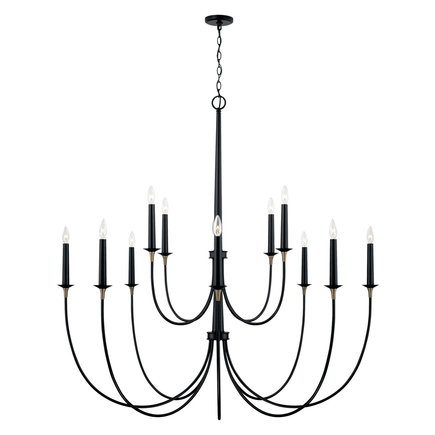 Capital Amara 445601KB Chandelier Light - Matte Black with Brass