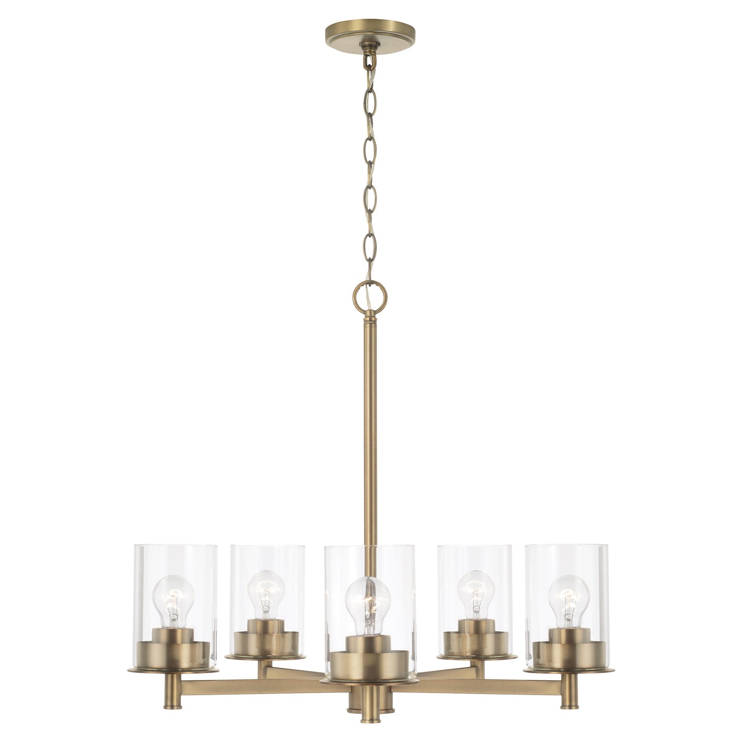 Capital Mason 446851AD-532 Chandelier Light - Aged Brass