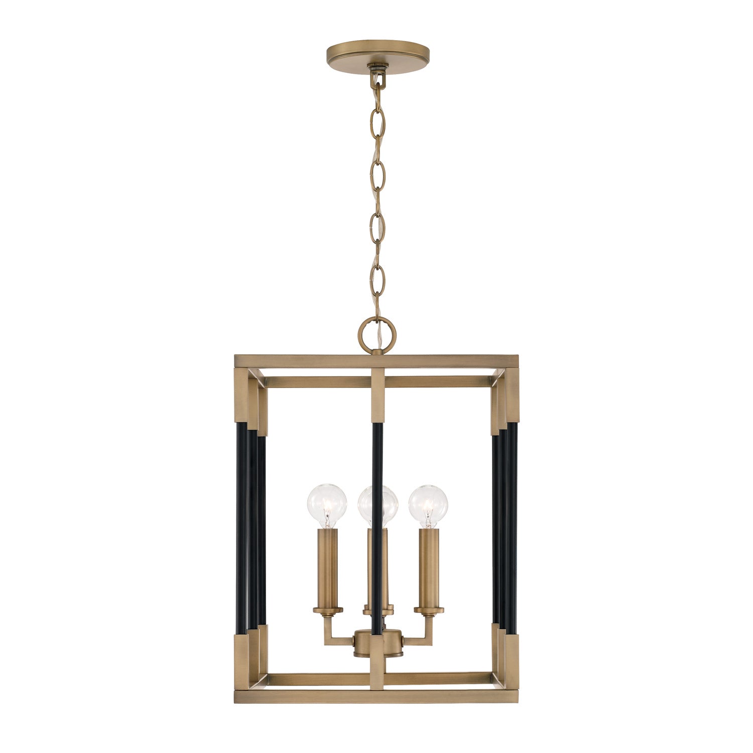 Capital Bleeker 544741AB Pendant Light - Aged Brass and Black