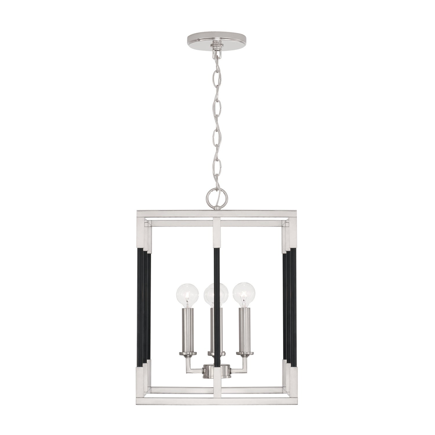 Capital Bleeker 544741NK Pendant Light - Polished Nickel and Matte Black