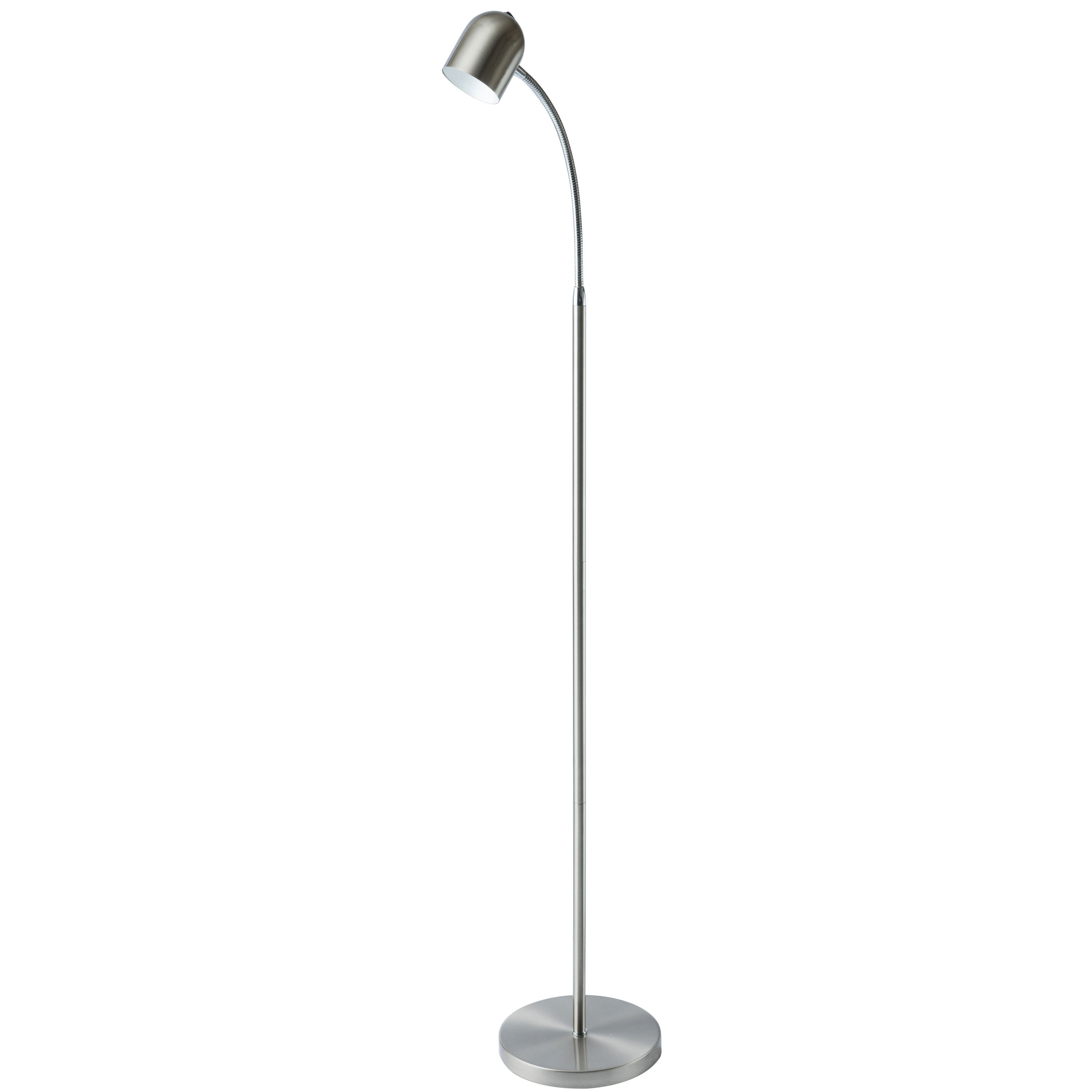 Dainolite Contemporary - 123LEDF-SC - 5 Watt LED Floor Lamp, Satin Chrome Finish - Satin Chrome