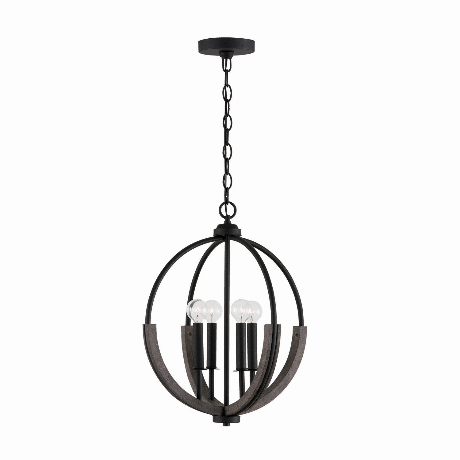 Capital Clive 347642CK Chandelier Light - Carbon Grey and Black Iron