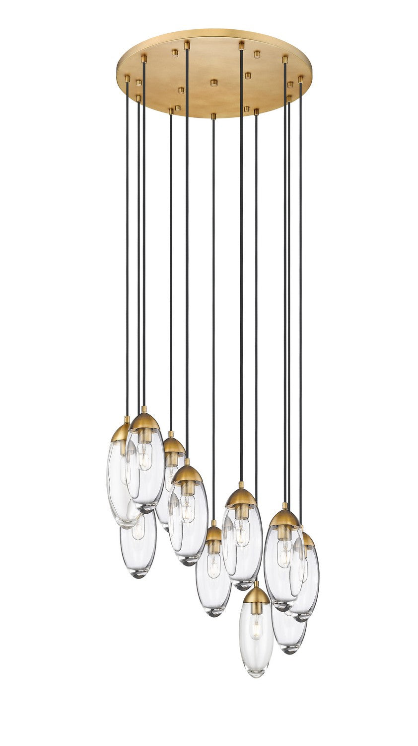 Z-Lite Lighting 651P-11R-RB Modern Arden Chandelier Rubbed Brass