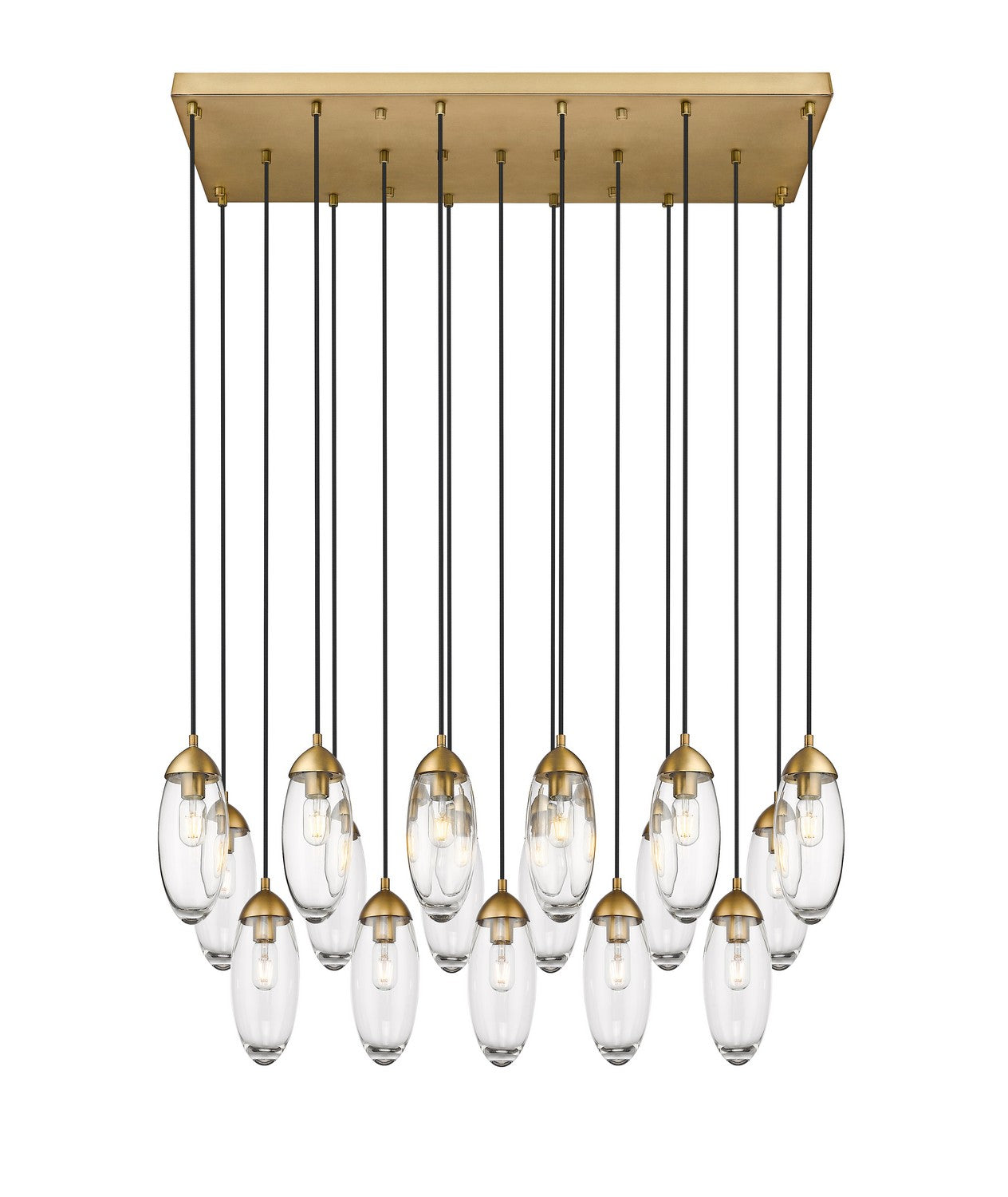 Z-Lite Lighting 651P-17L-RB Modern Arden Pendant Light Rubbed Brass