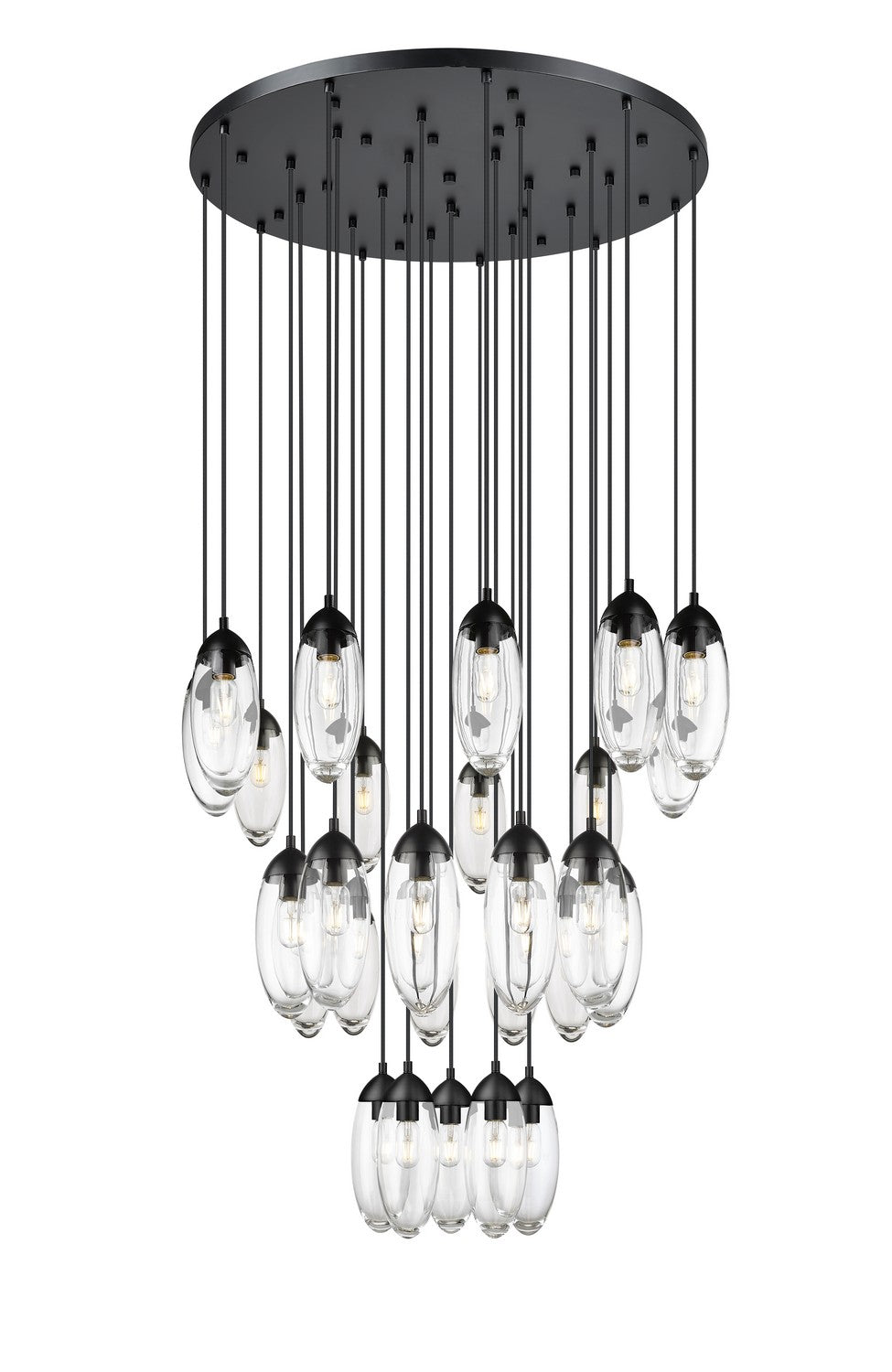 Z-Lite Lighting 651P-27R-MB Modern Arden Chandelier Matte Black