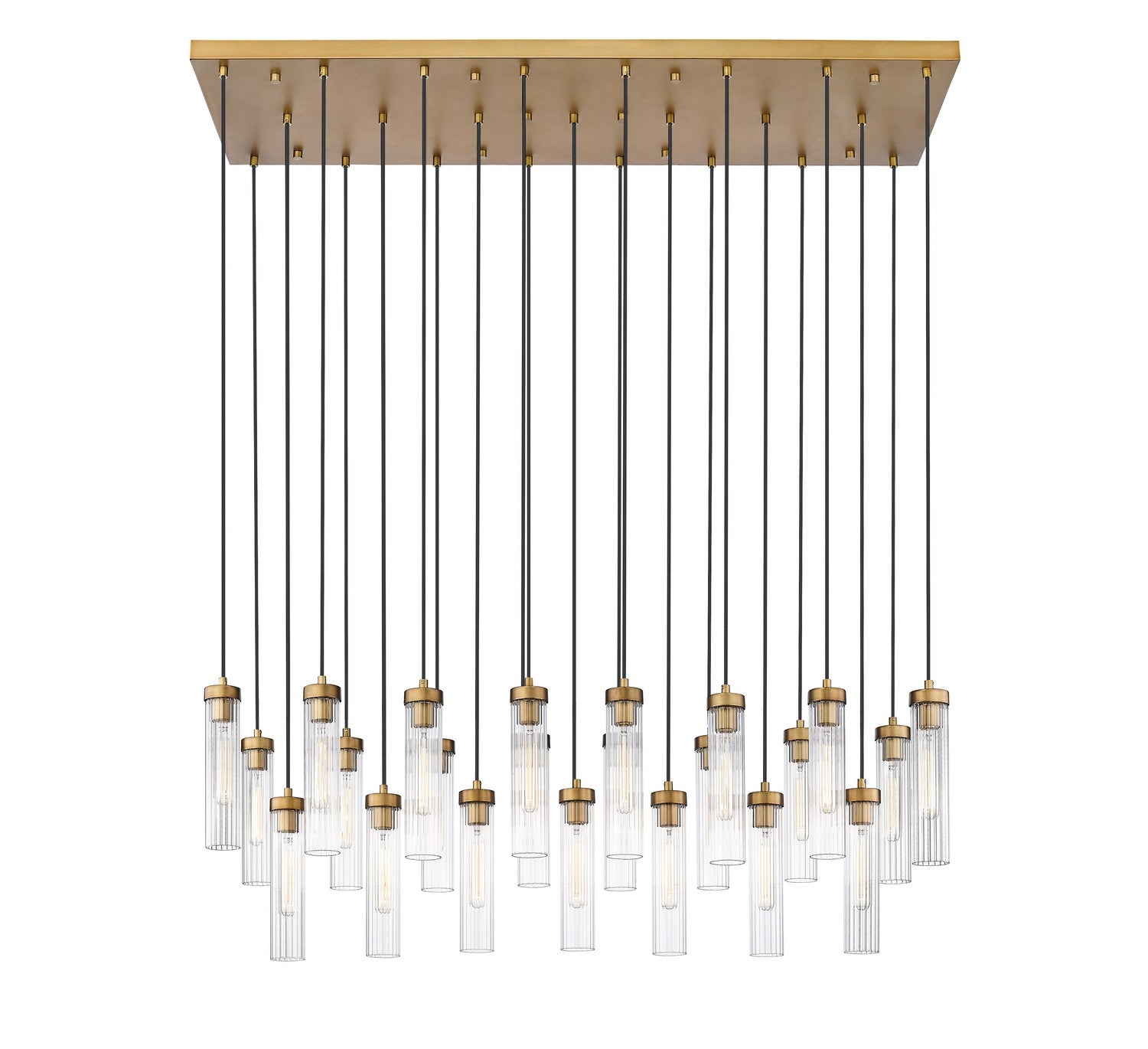 Z-Lite Lighting 740P-23L-RB Modern Beau Pendant Light Rubbed Brass