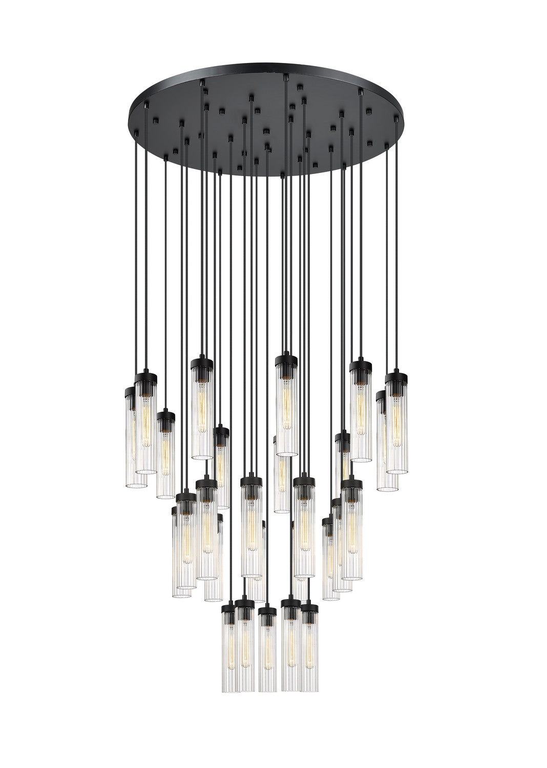 Z-Lite Lighting 740P-27R-MB Modern Beau Chandelier Matte Black