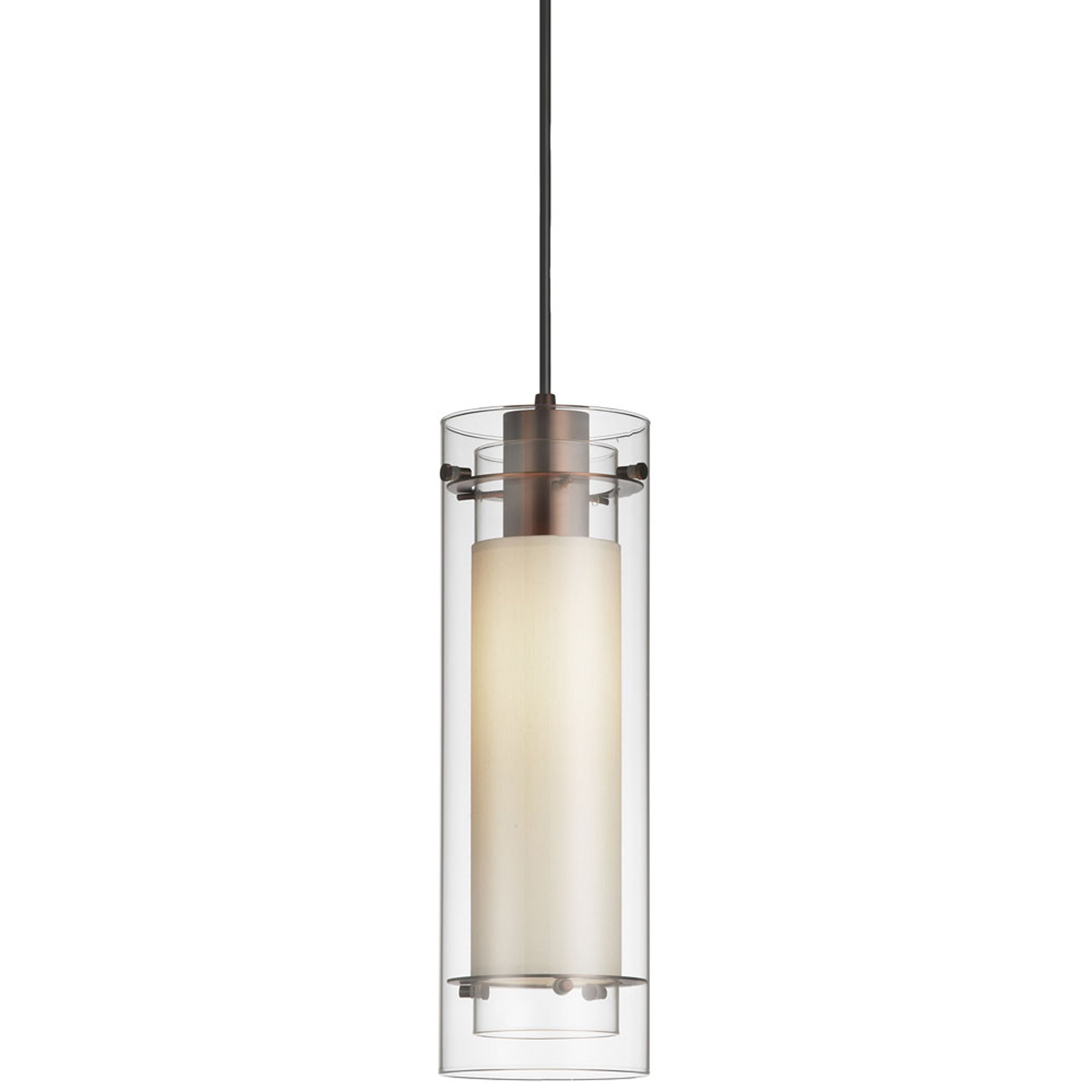 Dainolite Modern - 22152-791-OBB - 1 Light Pendant, Oil Brushed Bronze Finish, Ivory Fabric Sleeve - Oil Brushed Bronze