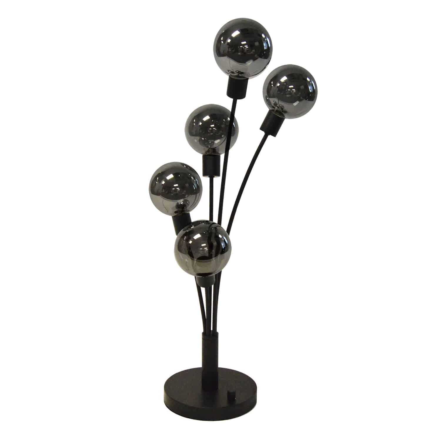 Dainolite Transitional - 306T-BK - 5 Light Table Lamp Black Finish with Smoked Glass - Black