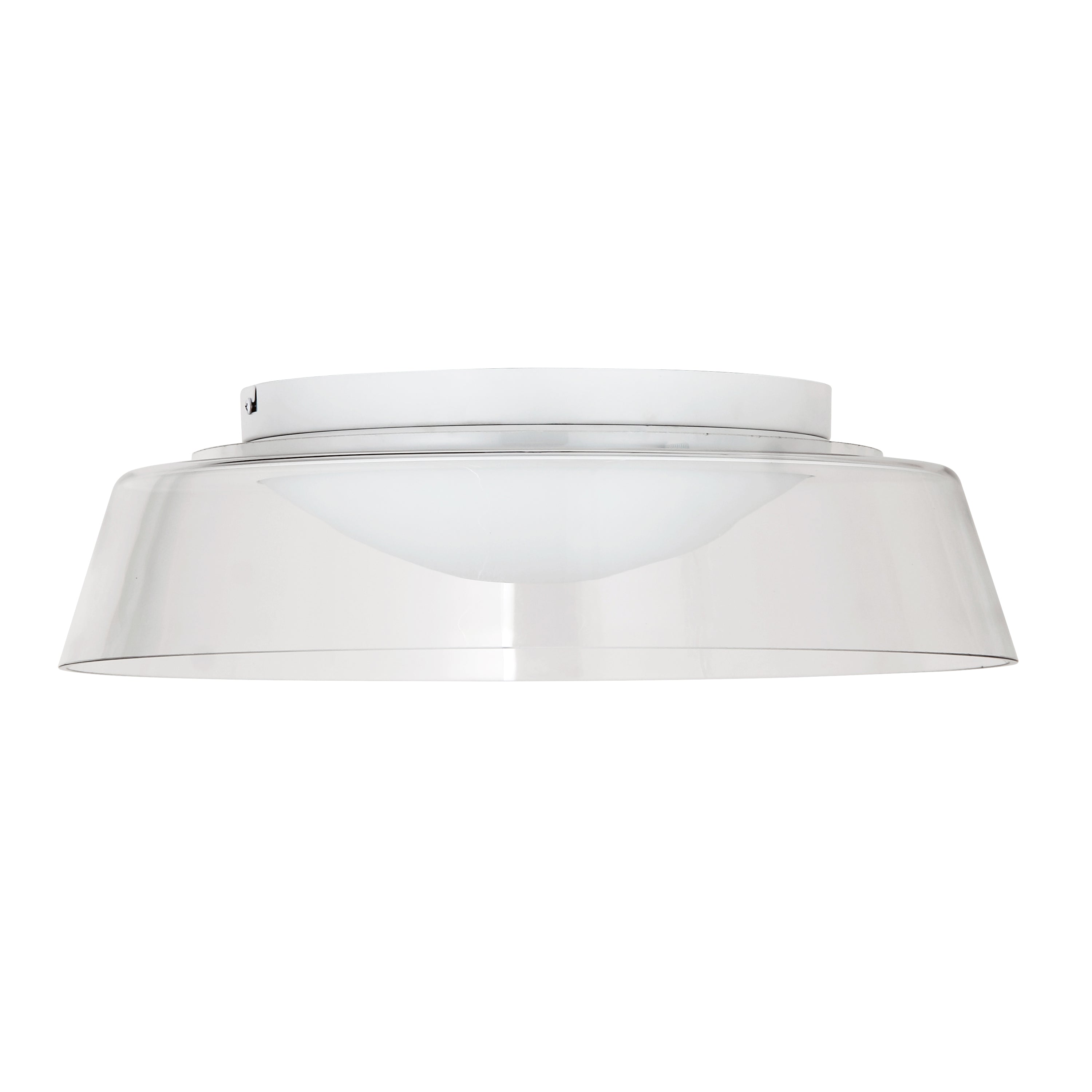 Dainolite Crawford - 3145-LEDFH18-CL-MW - 35W LED Flush Mount, Matte White with Clear Glass - White