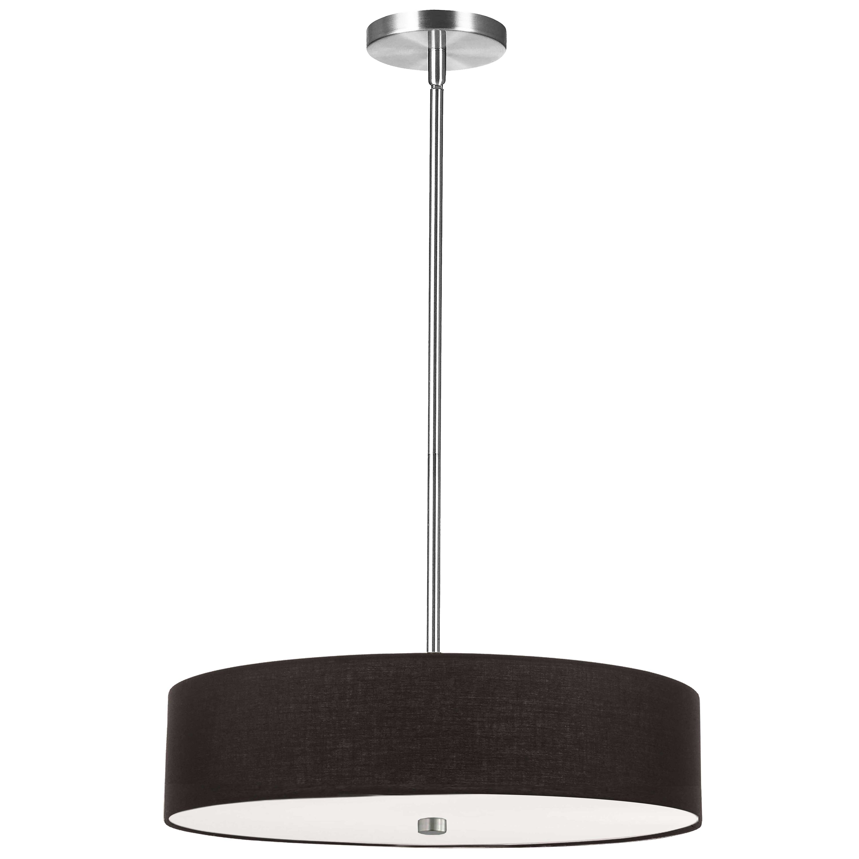 Dainolite Everly - 571-204P-PC-BK - 4 Light Pendant Polished Chrome with Black Shade - Black