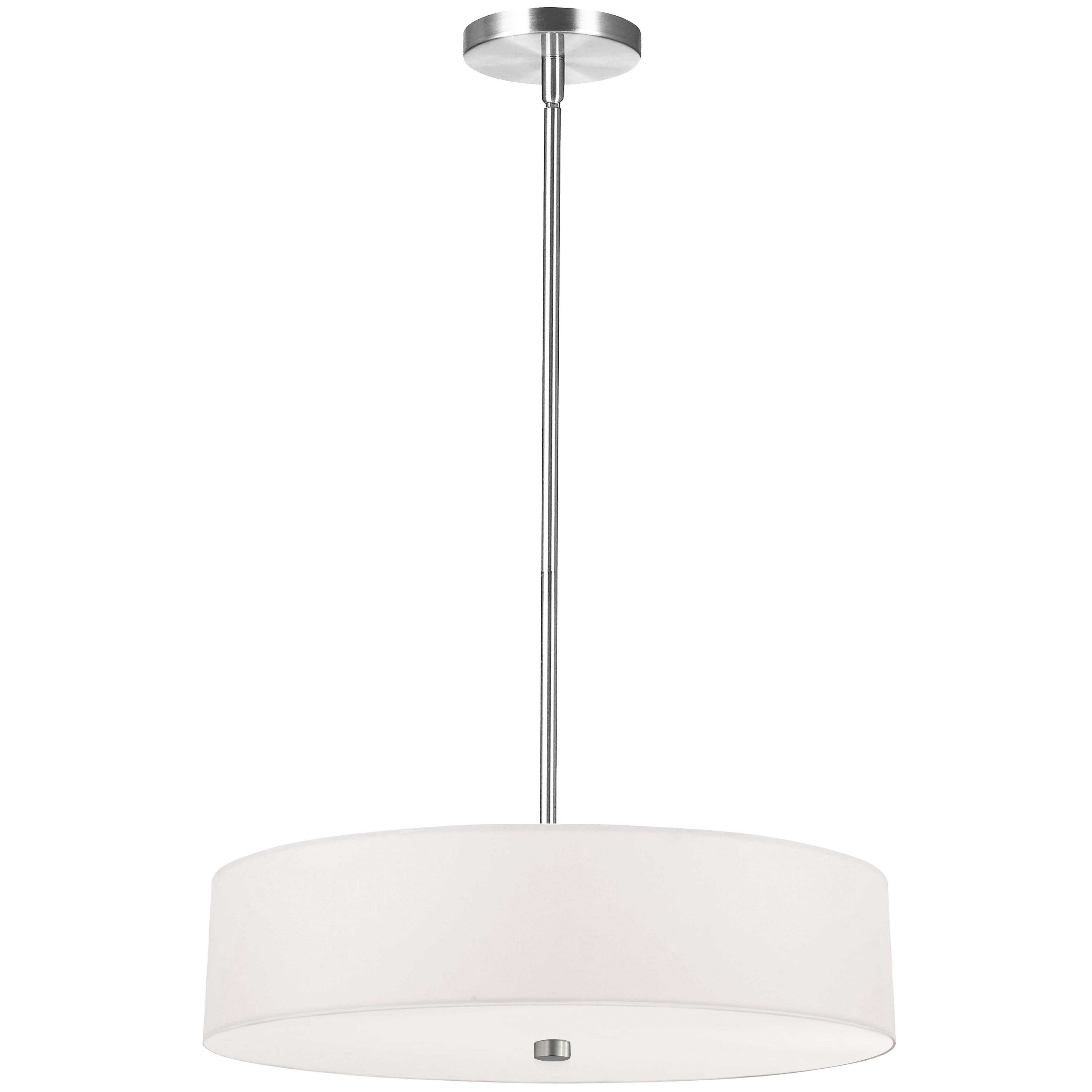 Dainolite Everly - 571-204P-PC-WH - 4 Light Pendant Polished Chrome with White Shade - White