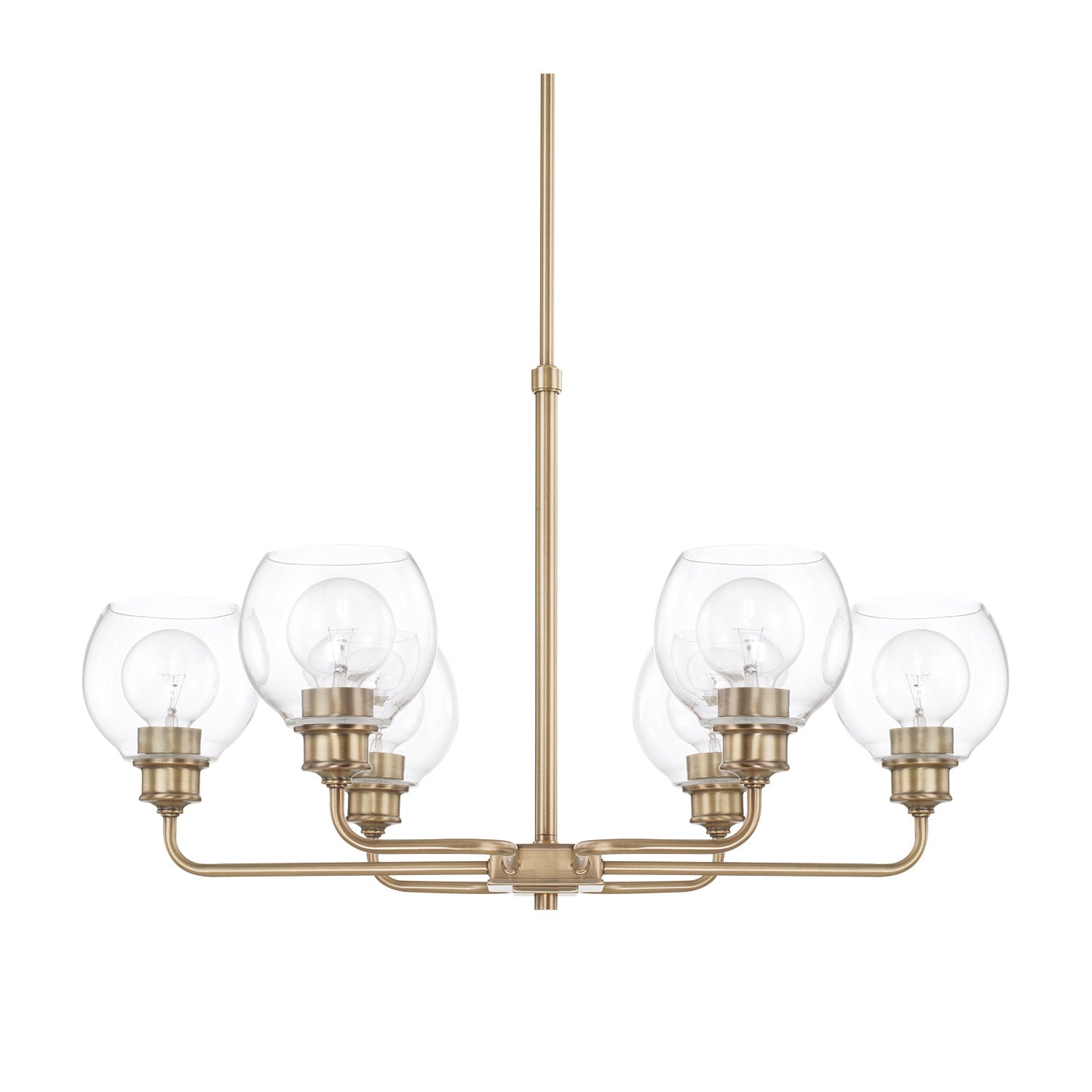 Capital Mid Century 421161AD-426 Chandelier Light - Aged Brass