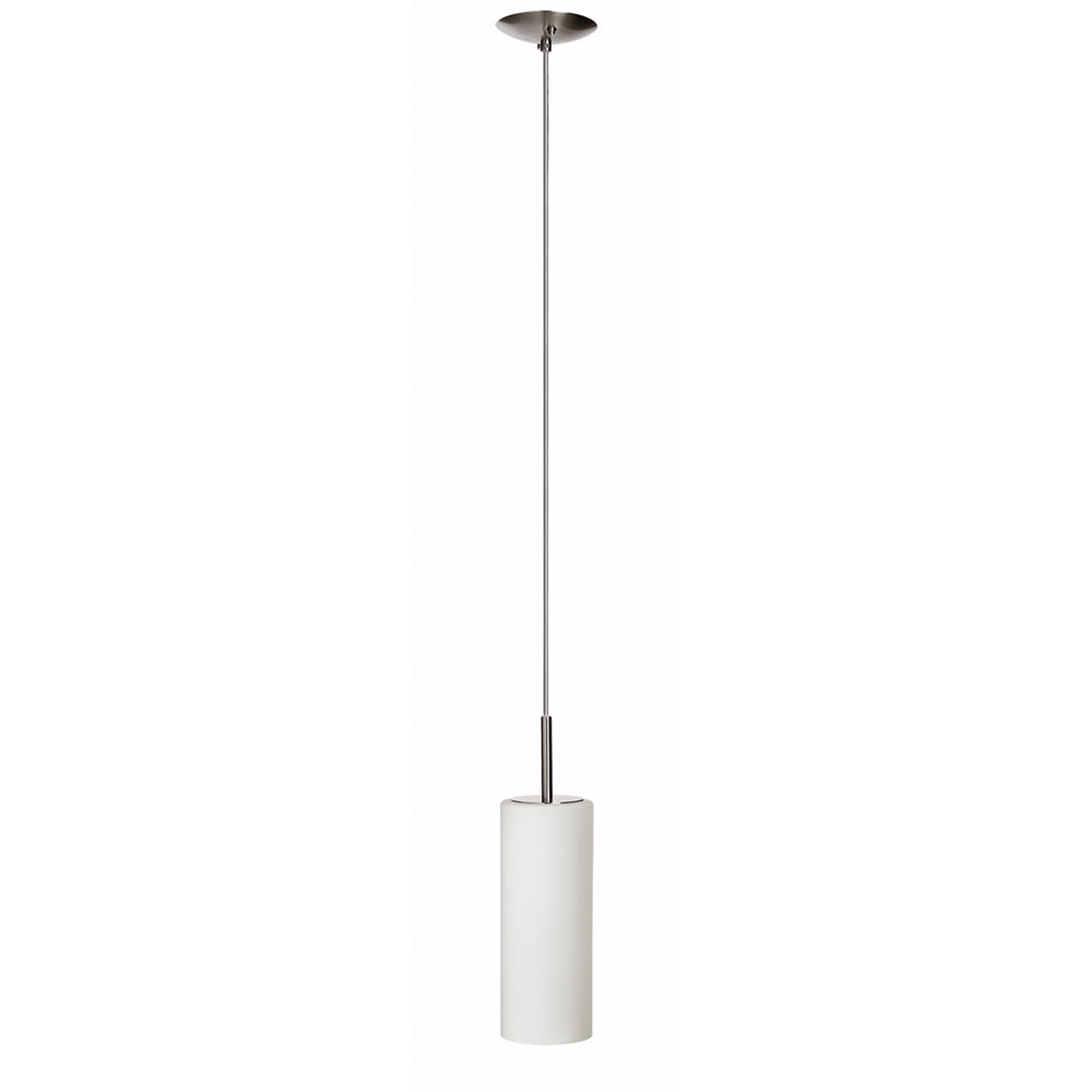 Dainolite Paza - 83202-SC-WH - 1 Light Pendant, Satin Chrome, White Frosted Glass - White