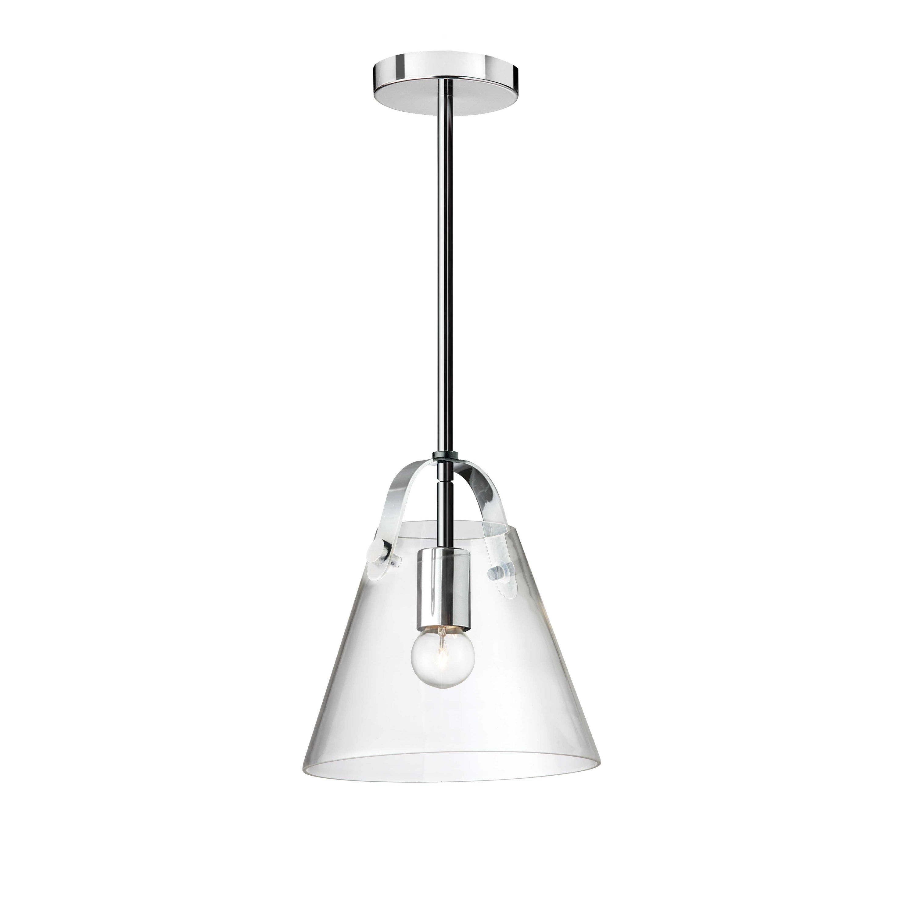 Dainolite Polly - 871-91P-PC - 1 Light Pendant, Polished Chrome w/ Clear Glass - Clear