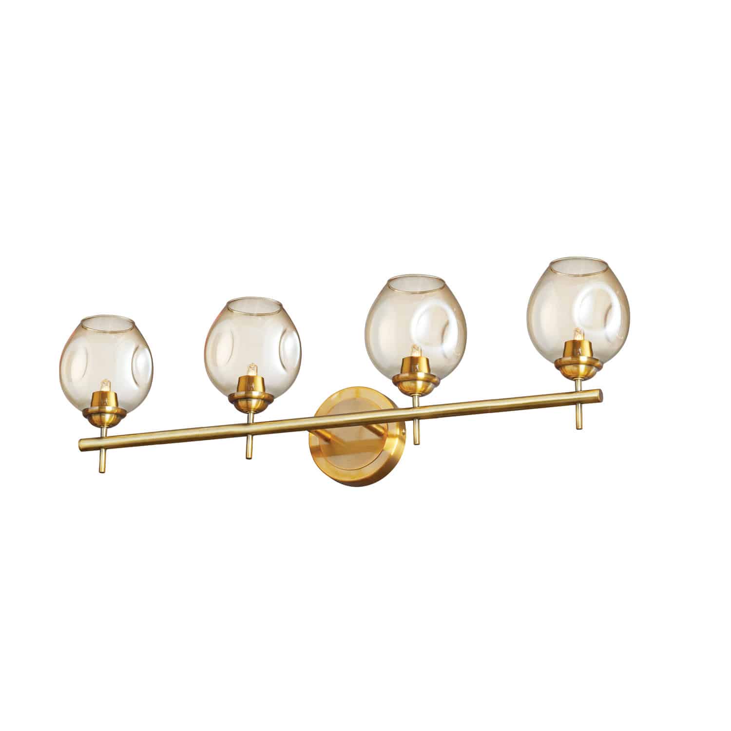 Dainolite Abii - ABI-284W-VB - 4 Light Vanity Fixture Vintage Bronze with Champagne Glass - Vintage Bronze