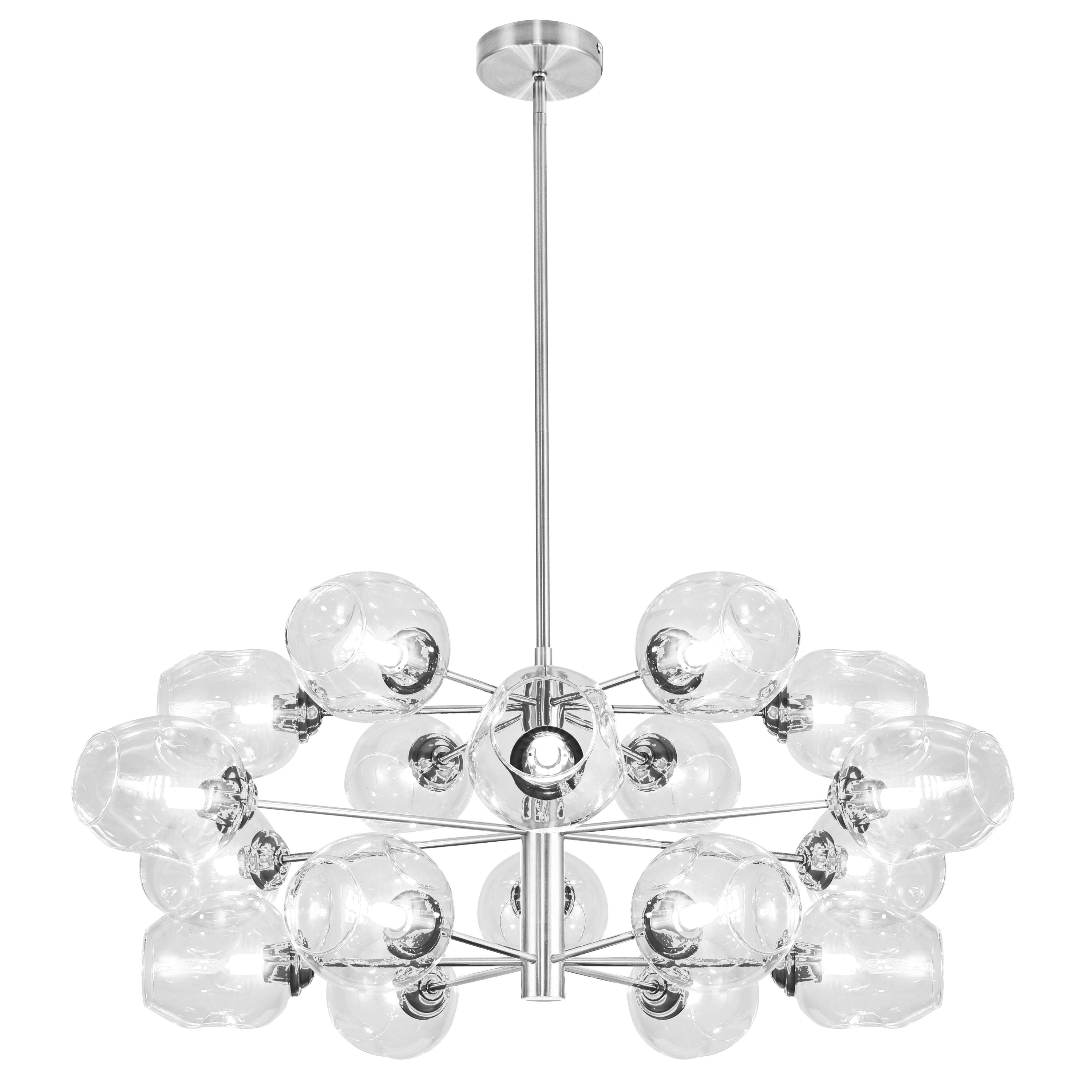 Dainolite Abii - ABI-3318C-PC-CLR - 18 Light Chandelier Fixture Polished Chrome with Clear Glass - Polished Chrome