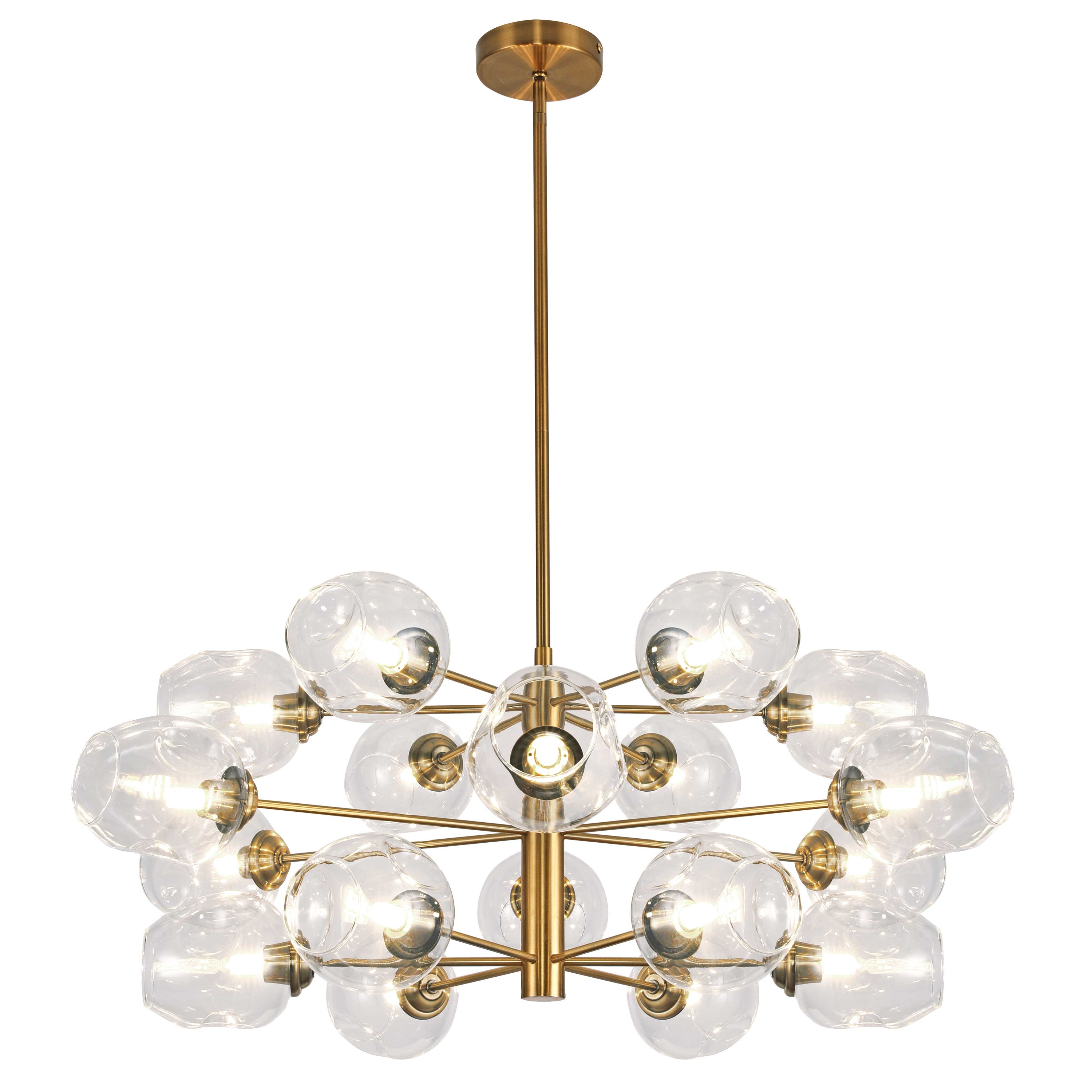 Dainolite Abii - ABI-3318C-VB-CLR - 18 Light Chandelier Fixture Vintage Bronze with Clear Glass - Vintage Bronze