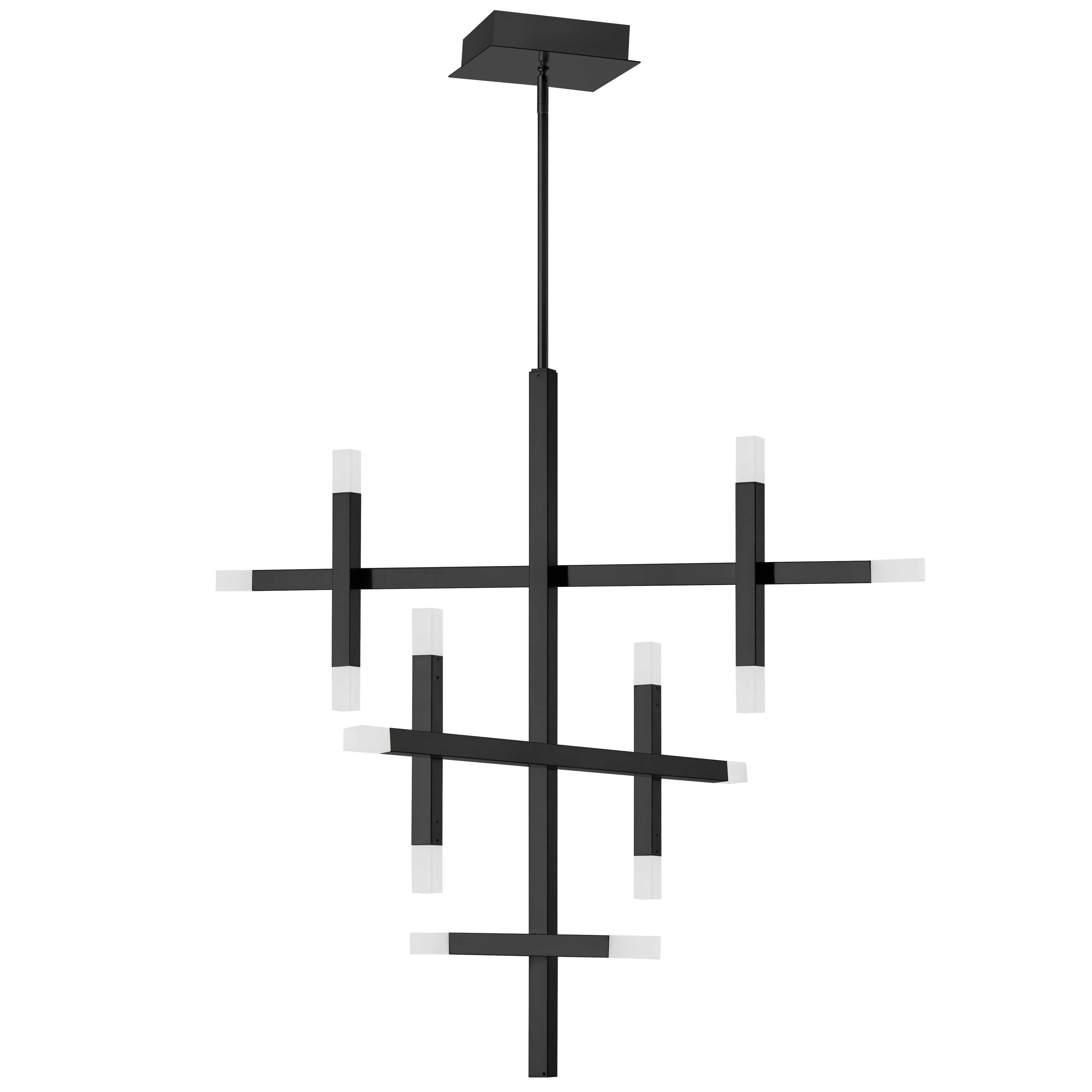 Dainolite Acasia - ACS-3656C-MB-FR - 42W Chandelier Fixture Matte Black with Frosted Acrylic Diffuser - Matte Black