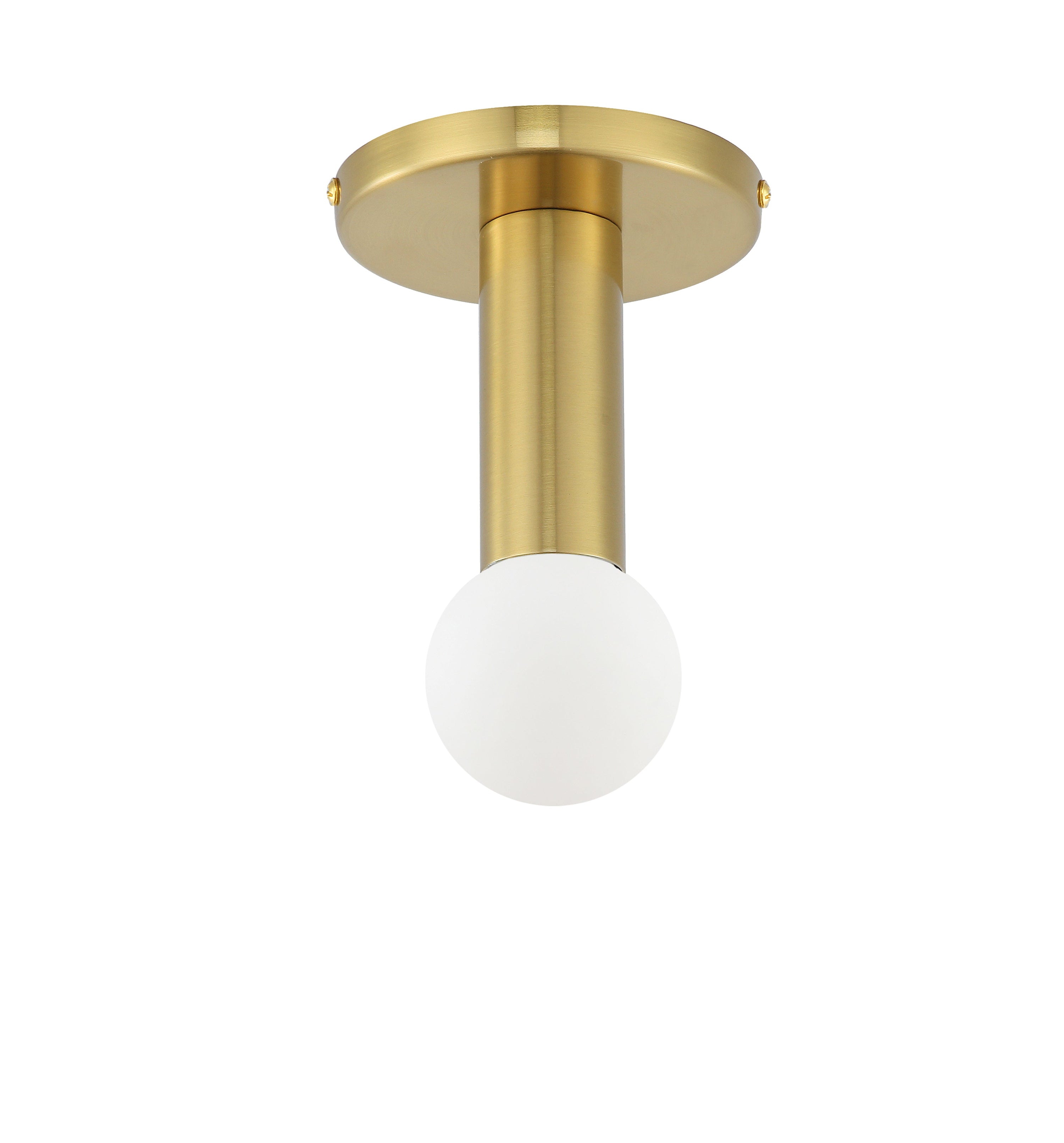 Dainolite Adams - ADS-41FH-AGB - 1 Light Flush Mount Ceiling Light Fixture - Aged Brass