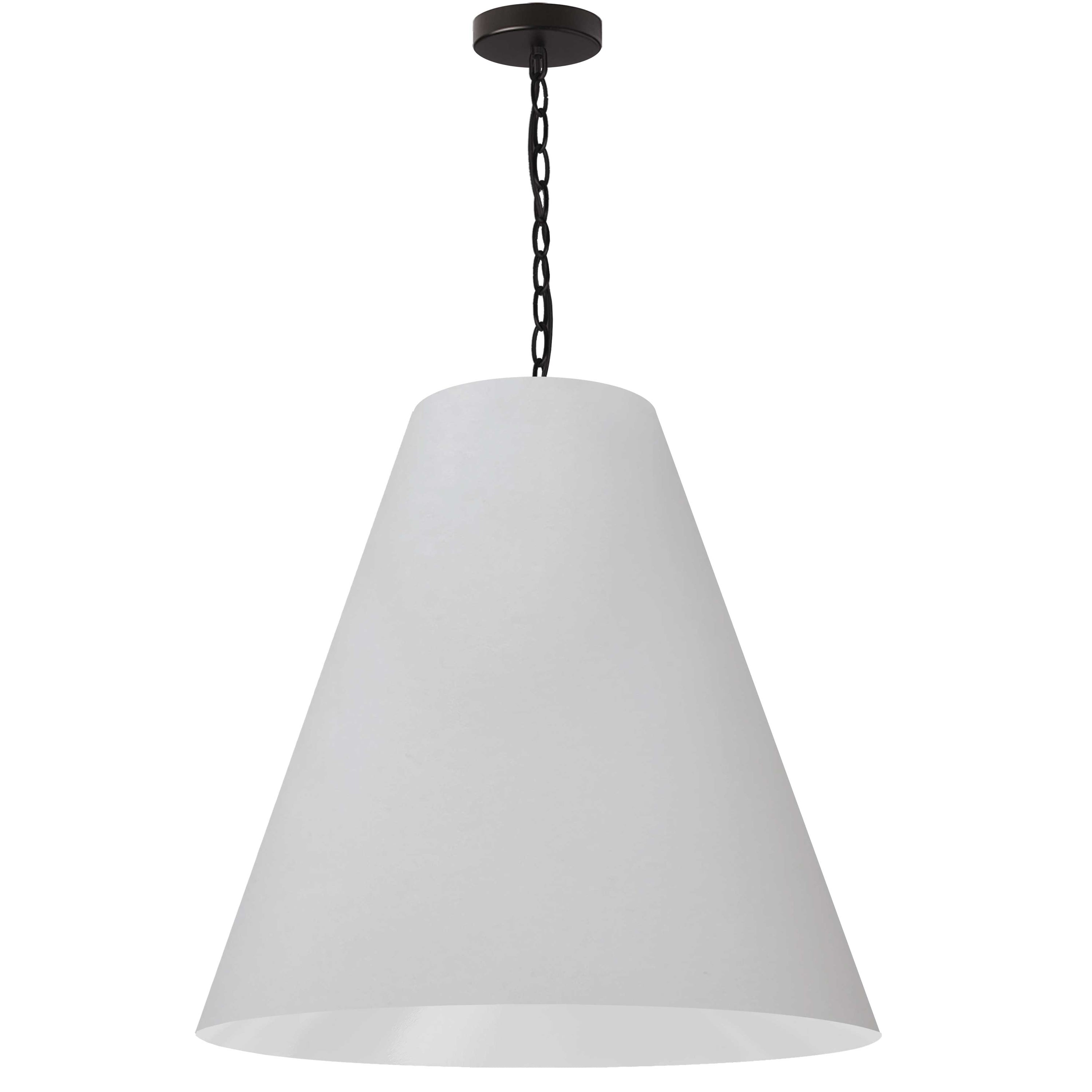 Dainolite Anaya - ANA-L-MB-790 - 1 Light Large Anaya Matte Black Pendant w/ White Shade - White