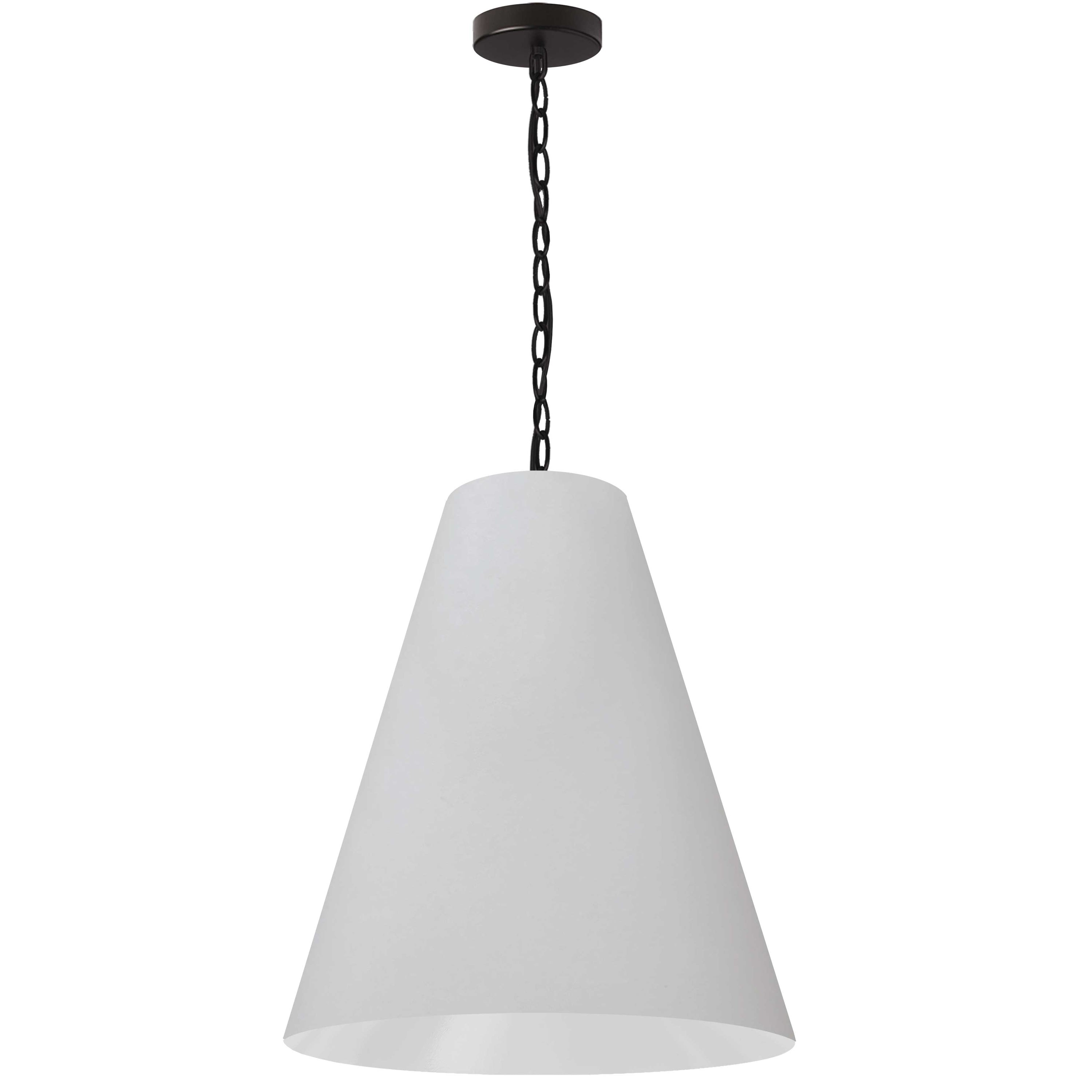 Dainolite Anaya - ANA-M-MB-790 - 1 Light Medium Anaya Matte Black Pendant w/ White Shade - White