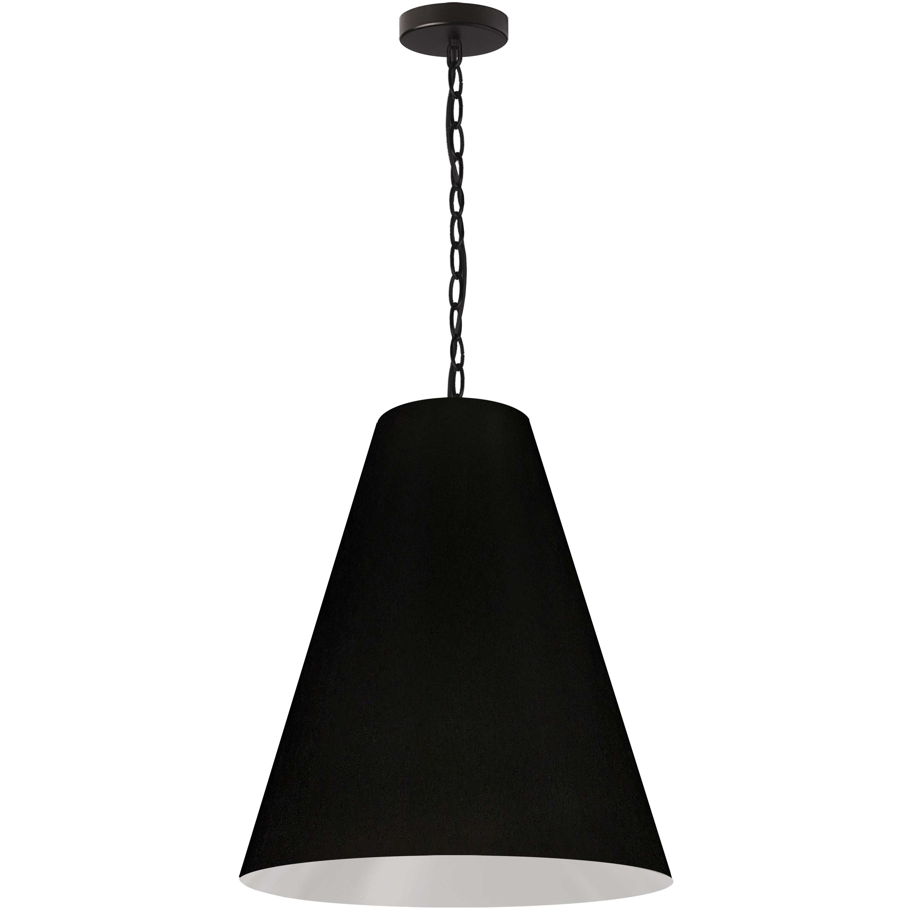 Dainolite Anaya - ANA-M-MB-797 - 1 Light Medium Anaya Matte Black Pendant w/ Black Shade - Black