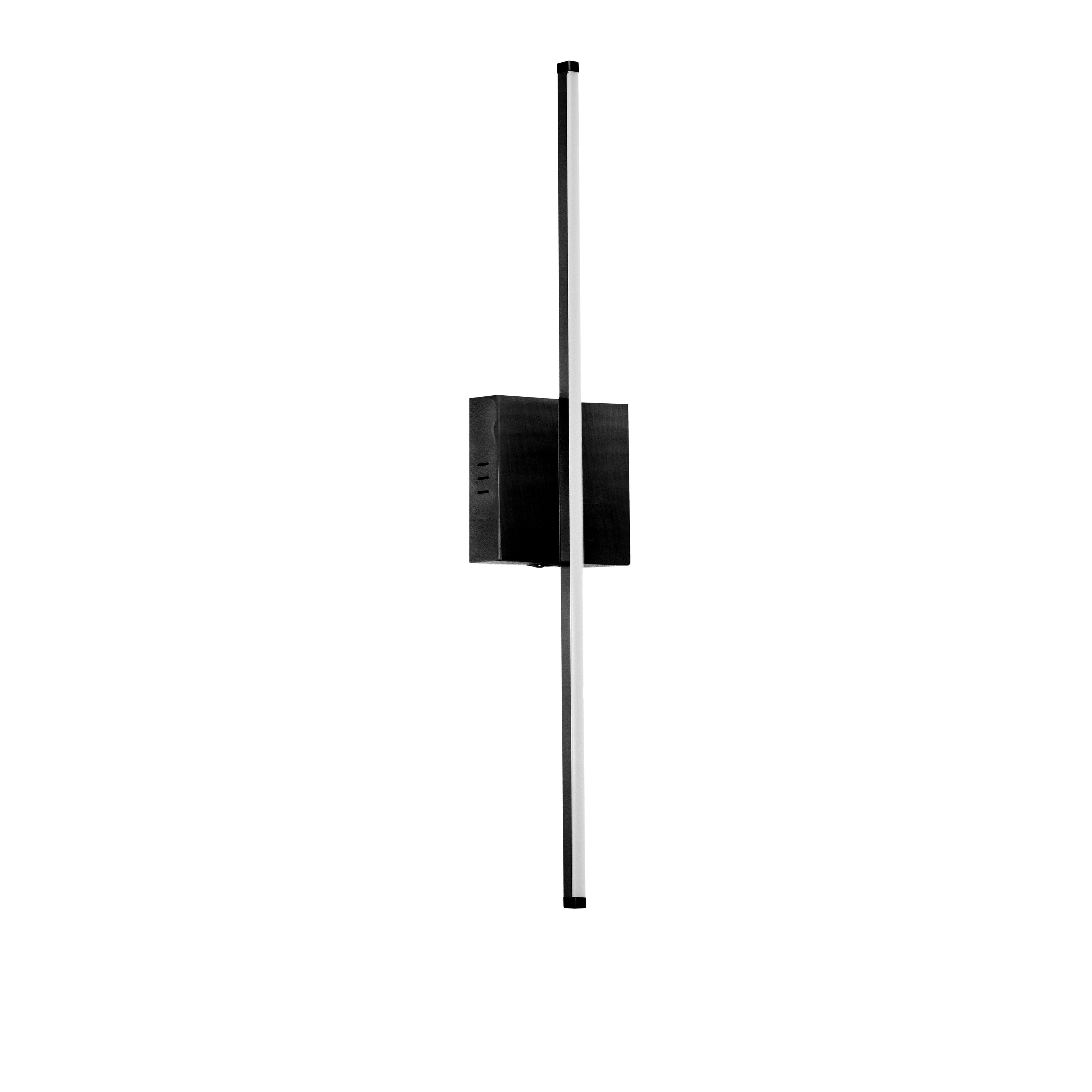 Dainolite Array - ARY-2519LEDW-MB - 19W LED Wall Sconce, Matte Black with White Acrylic Diffuser - Black