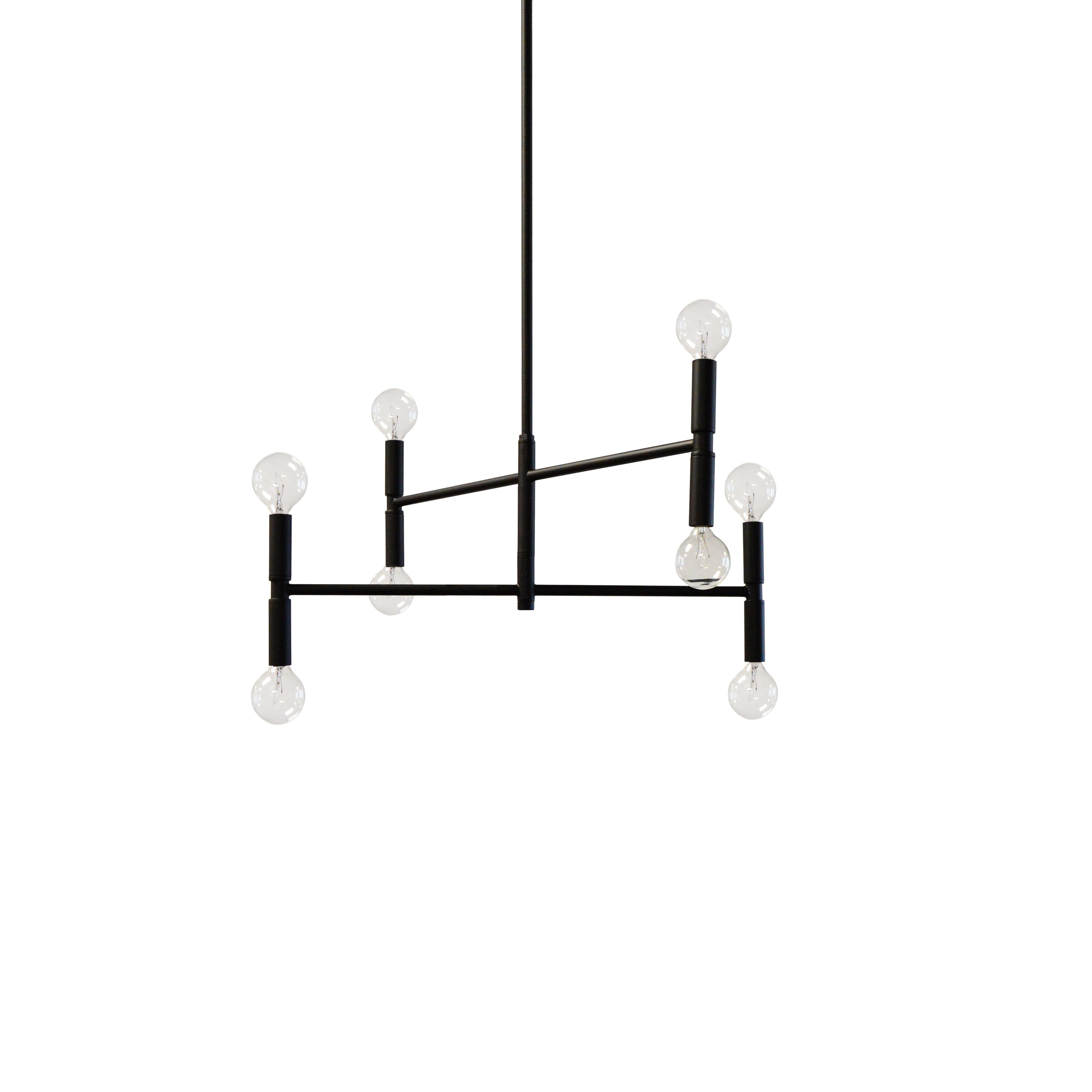 Dainolite Ava - AVA-188C-MB - 8 Light Matte Black Chandelier Fixture - Black