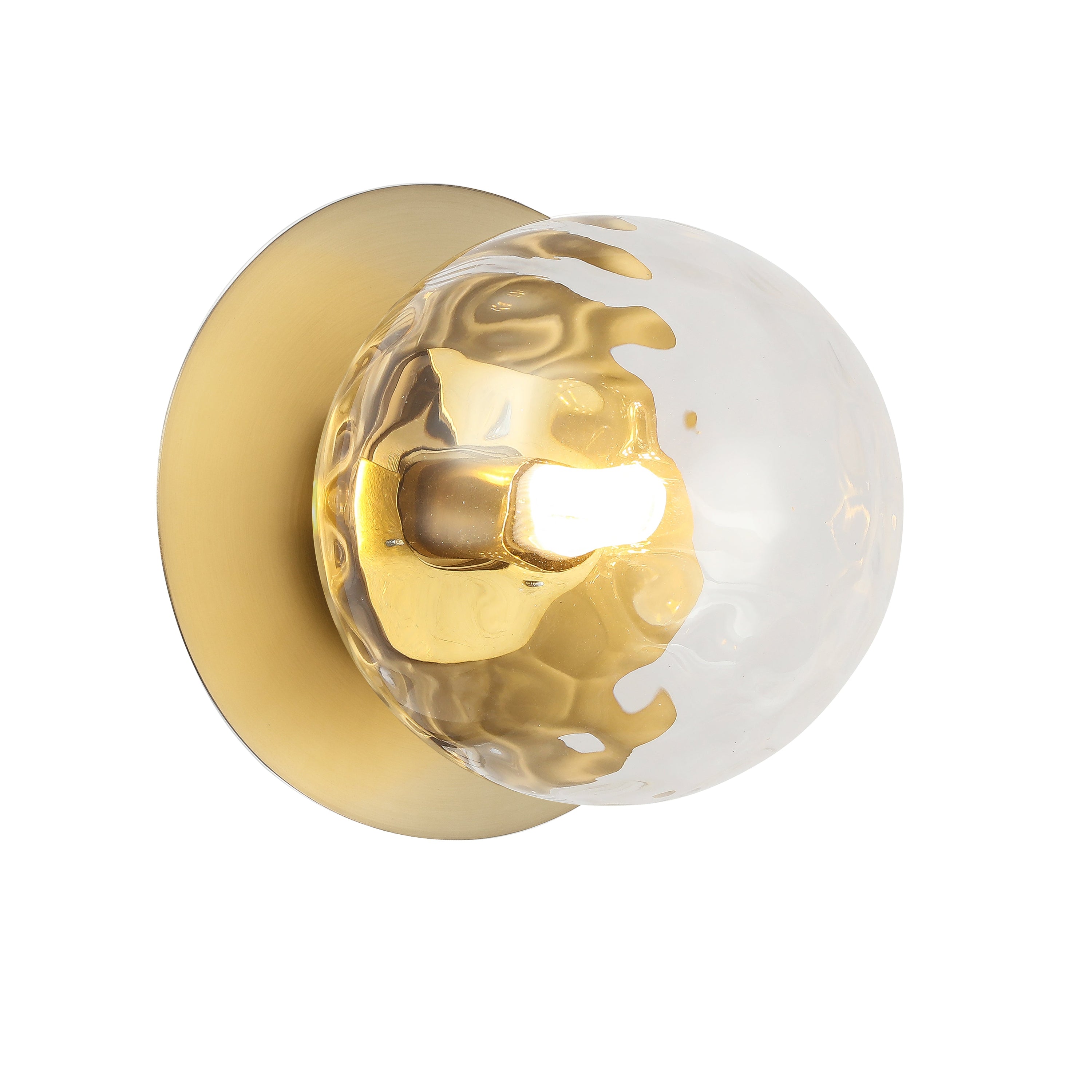 Dainolite Burlat - BUR-51W-AGB-CL - 1 Light Wall Sconce, Aged Brass with Clear Glass - Clear